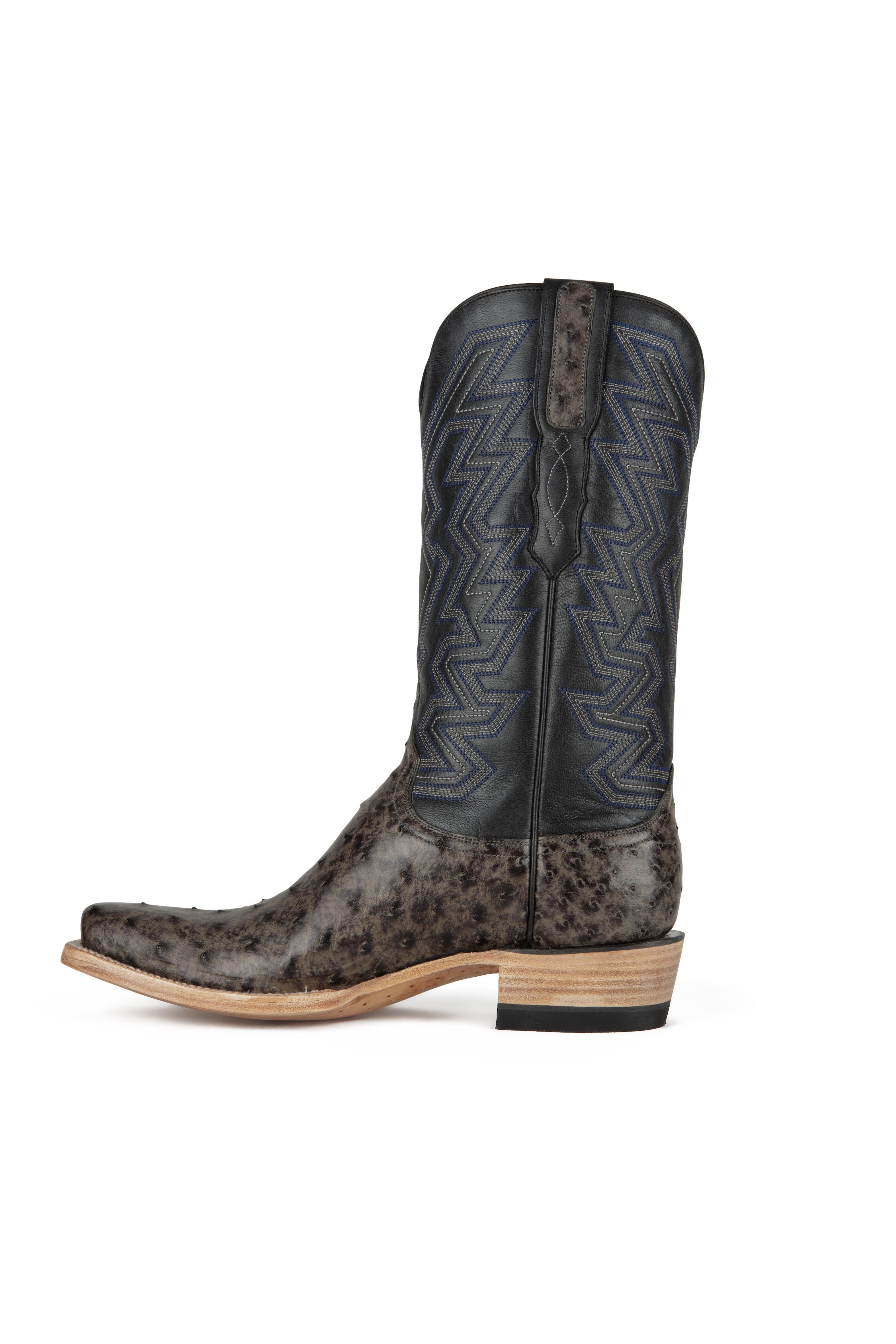 Resistol Boots - Full Quill Ostrich - Cutter Toe - Grey