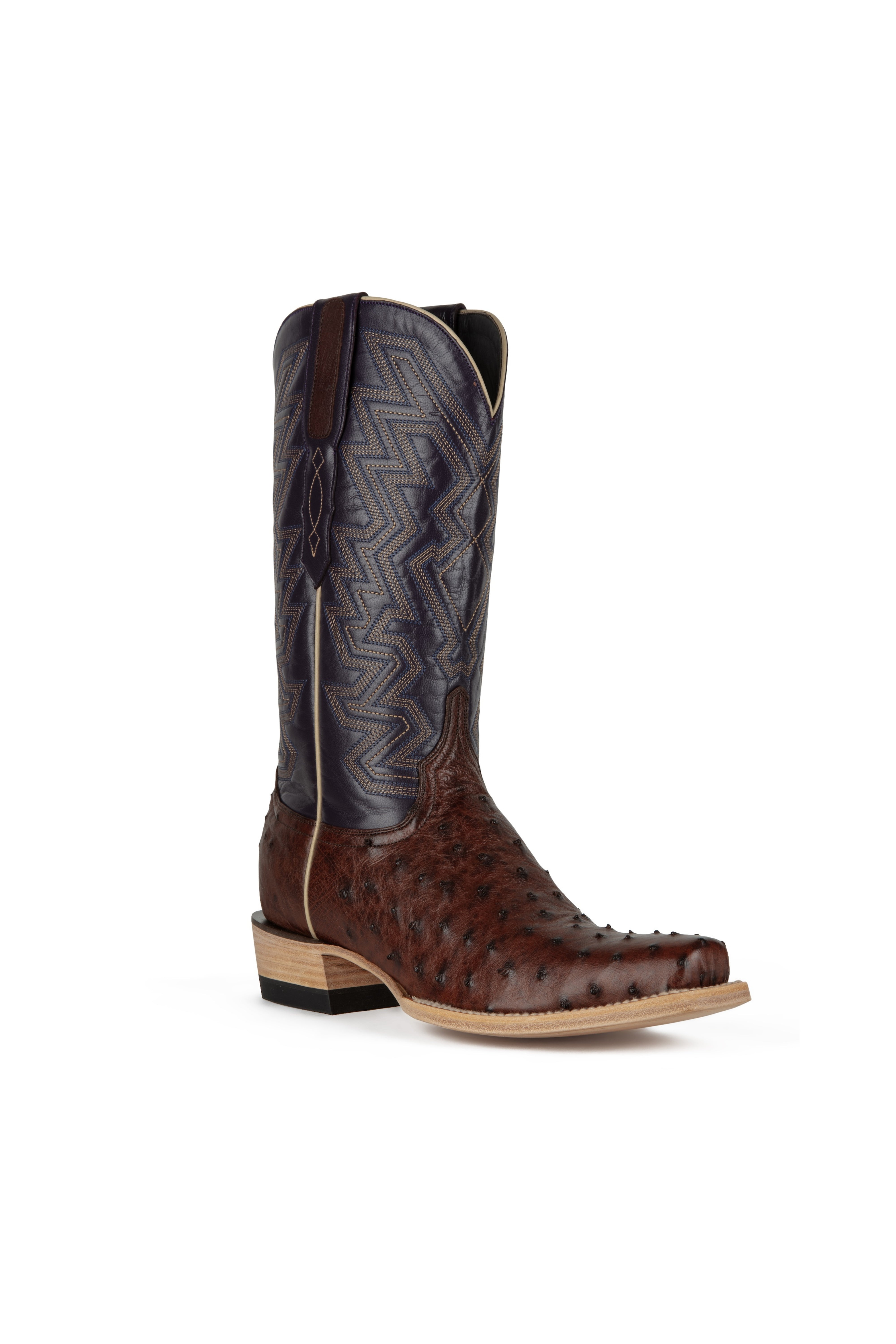 Resistol Boots - Full Quill Ostrich- Cutter Toe - Sienna
