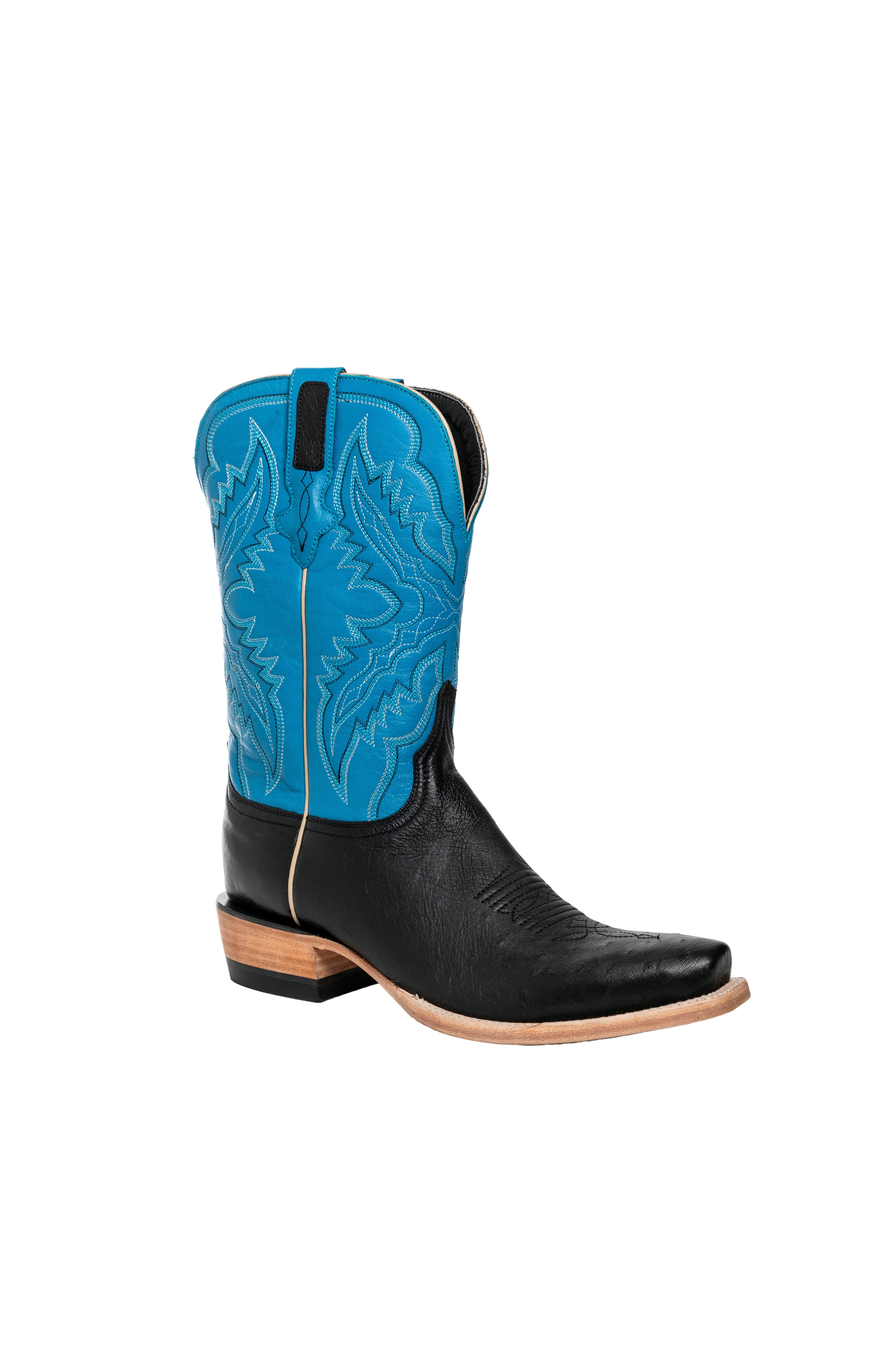 Resistol Boots - Smooth Quill Ostrich - Cutter Toe - Black