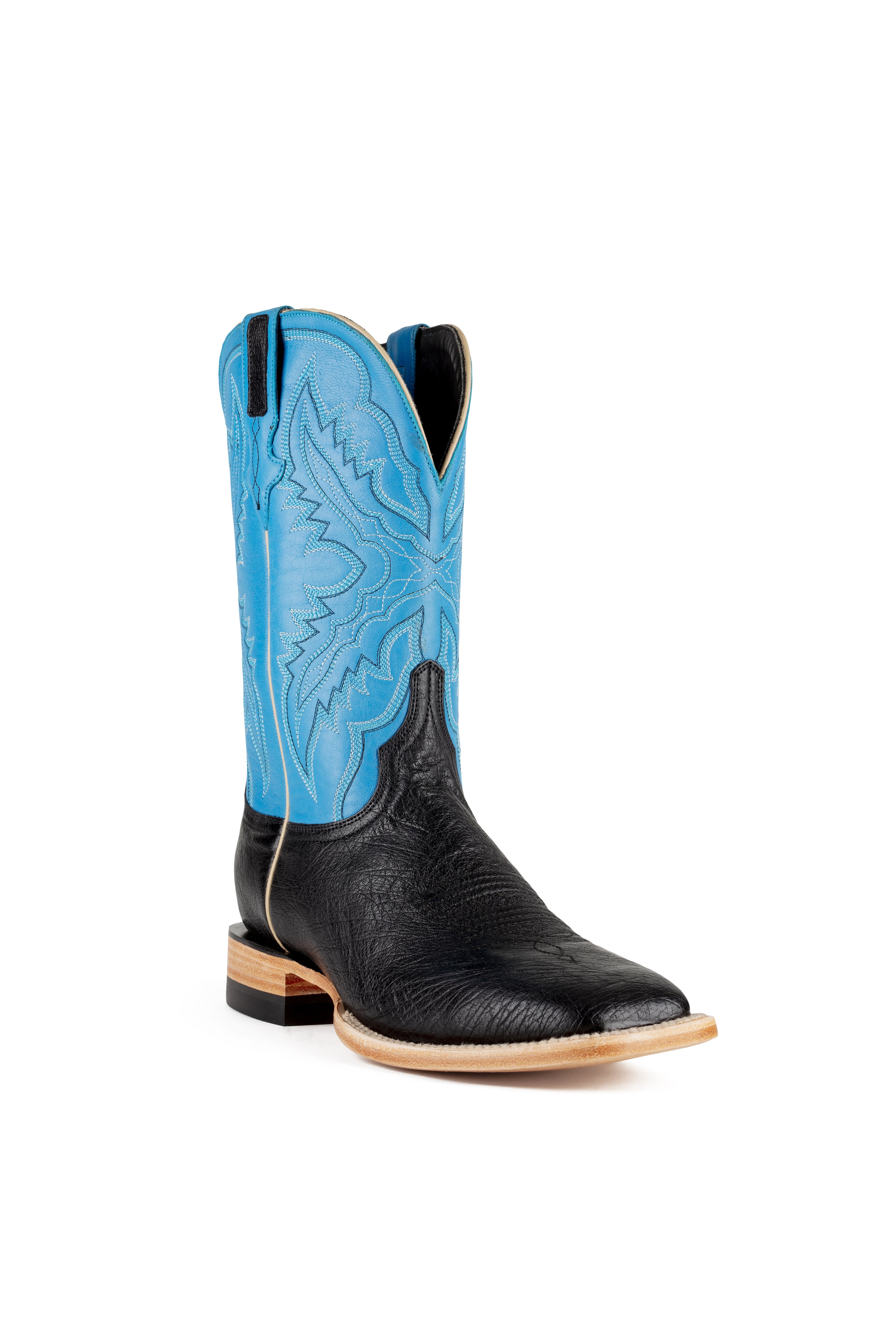 Resistol Boots - Smooth Quill Ostrich - Square Toe - Black