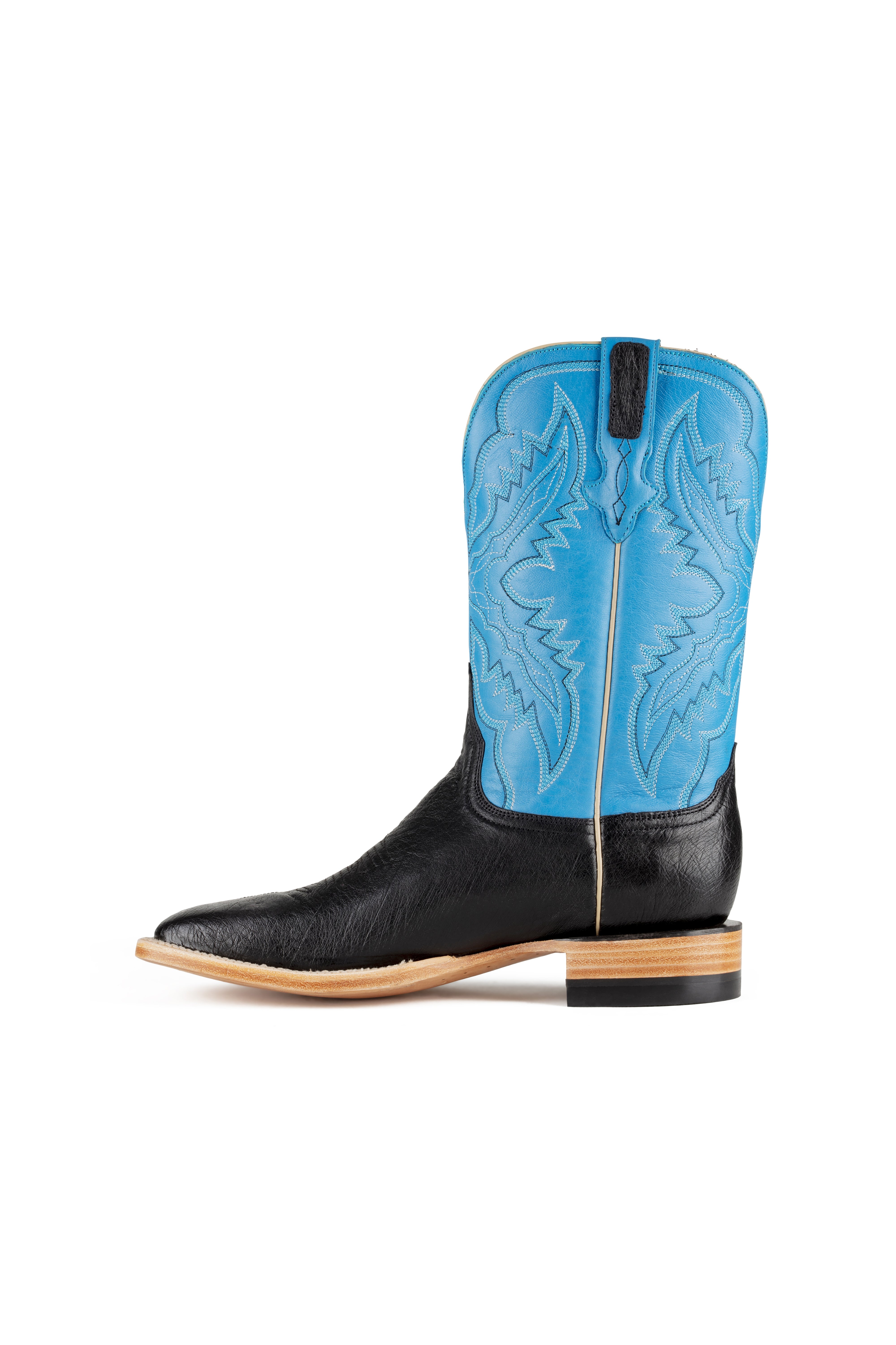 Resistol Boots - Smooth Quill Ostrich - Square Toe - Black