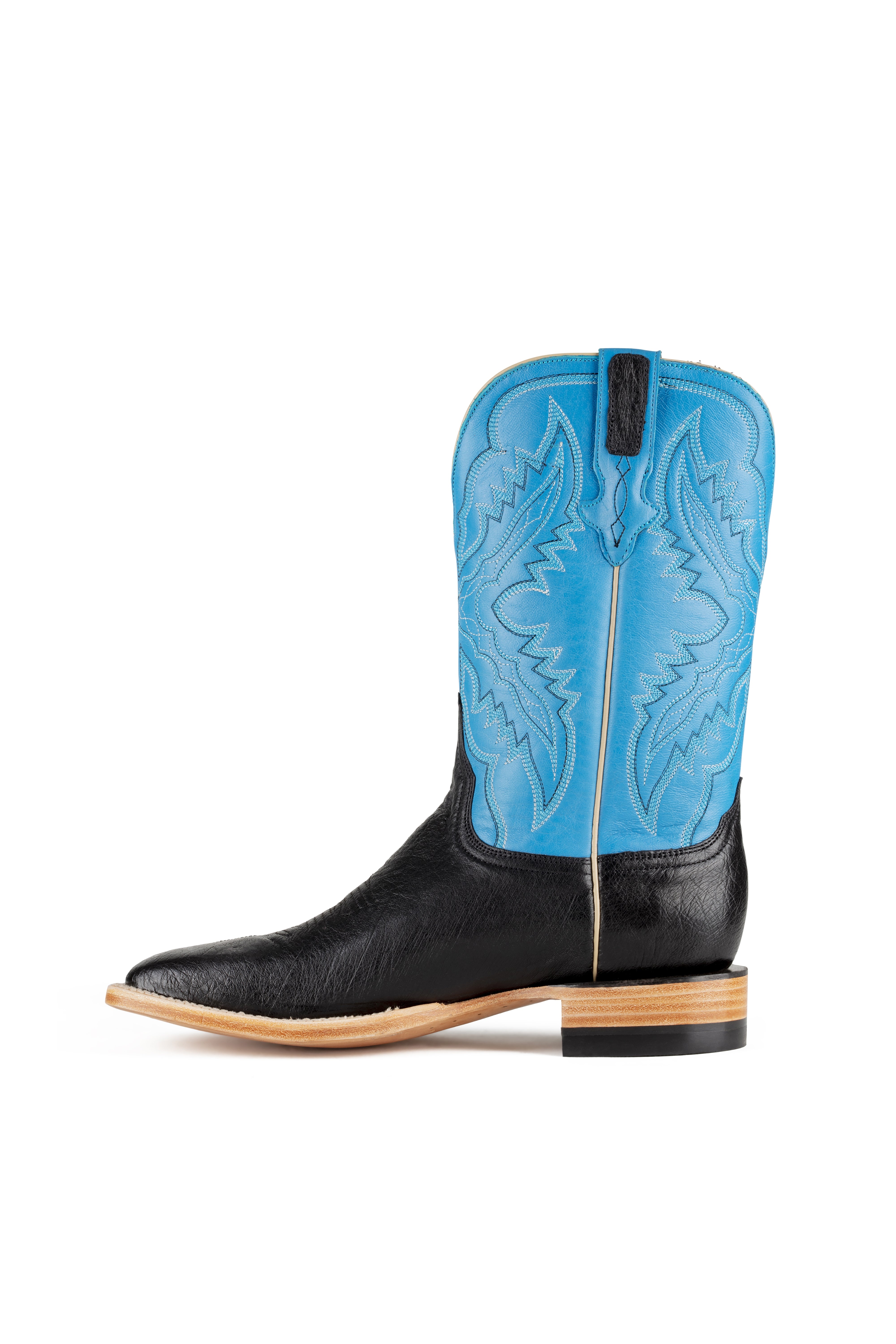 Resistol Boots - Smooth Quill Ostrich - Square Toe - Black