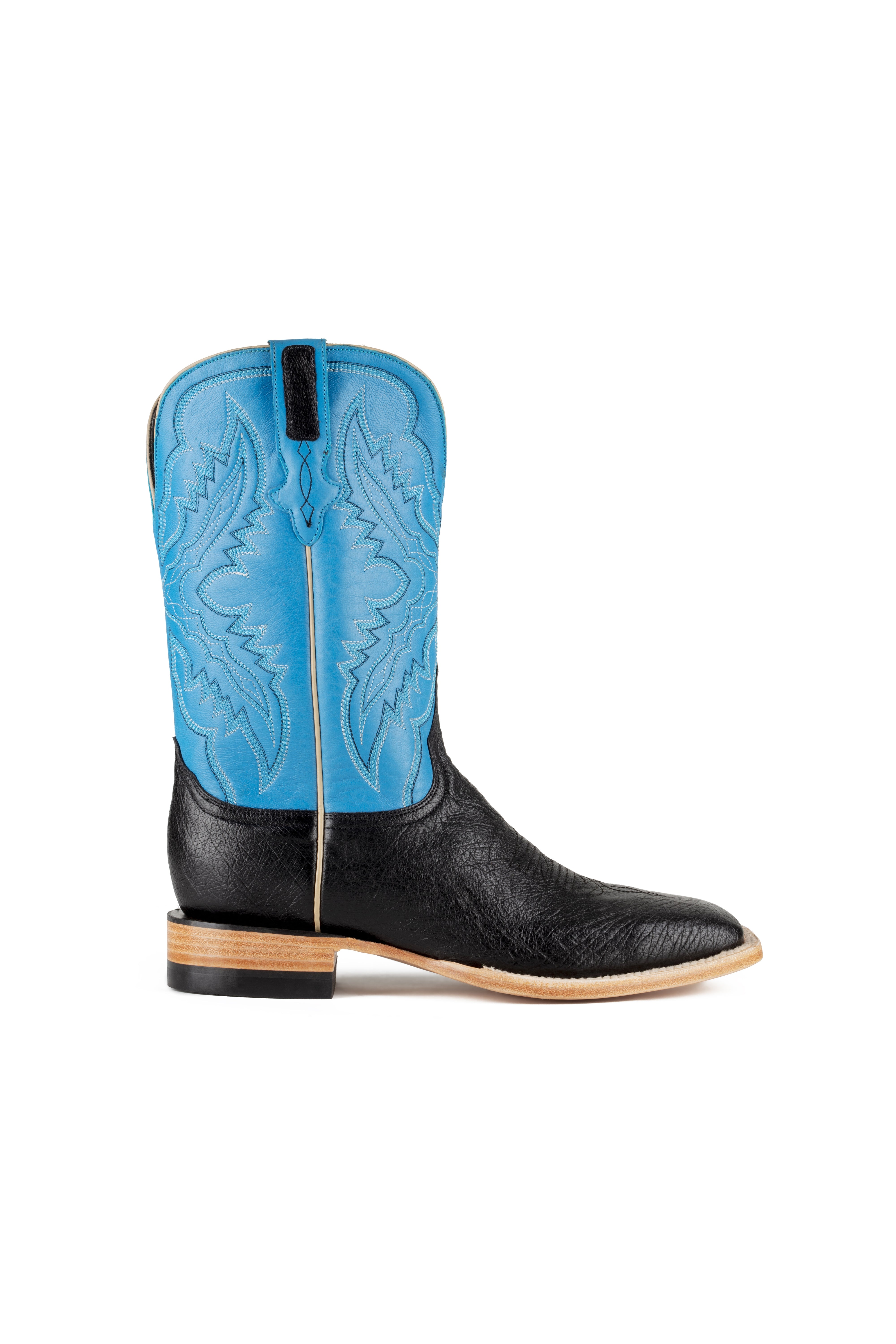 Resistol Boots - Smooth Quill Ostrich - Square Toe - Black