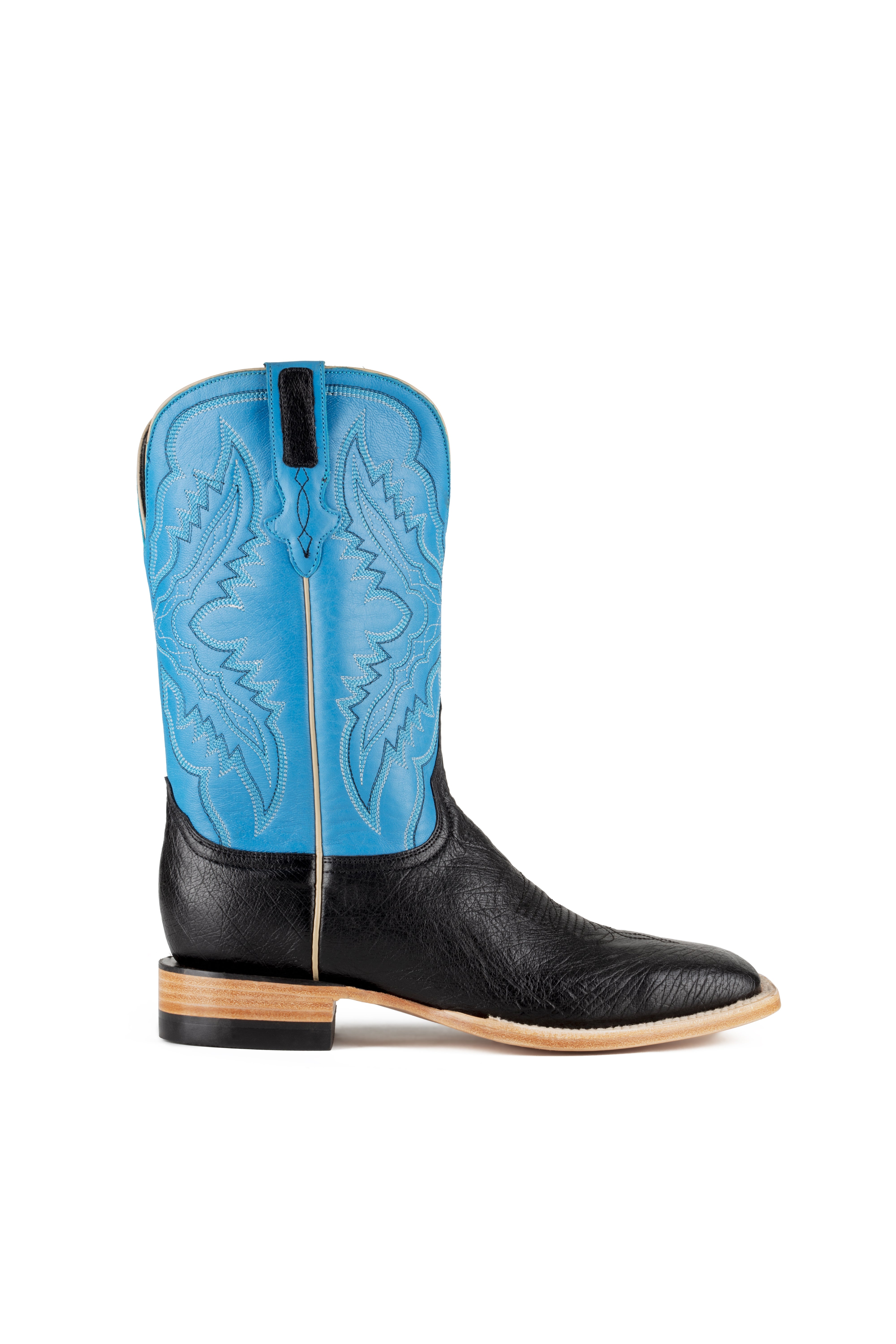 Resistol Boots - Smooth Quill Ostrich - Square Toe - Black