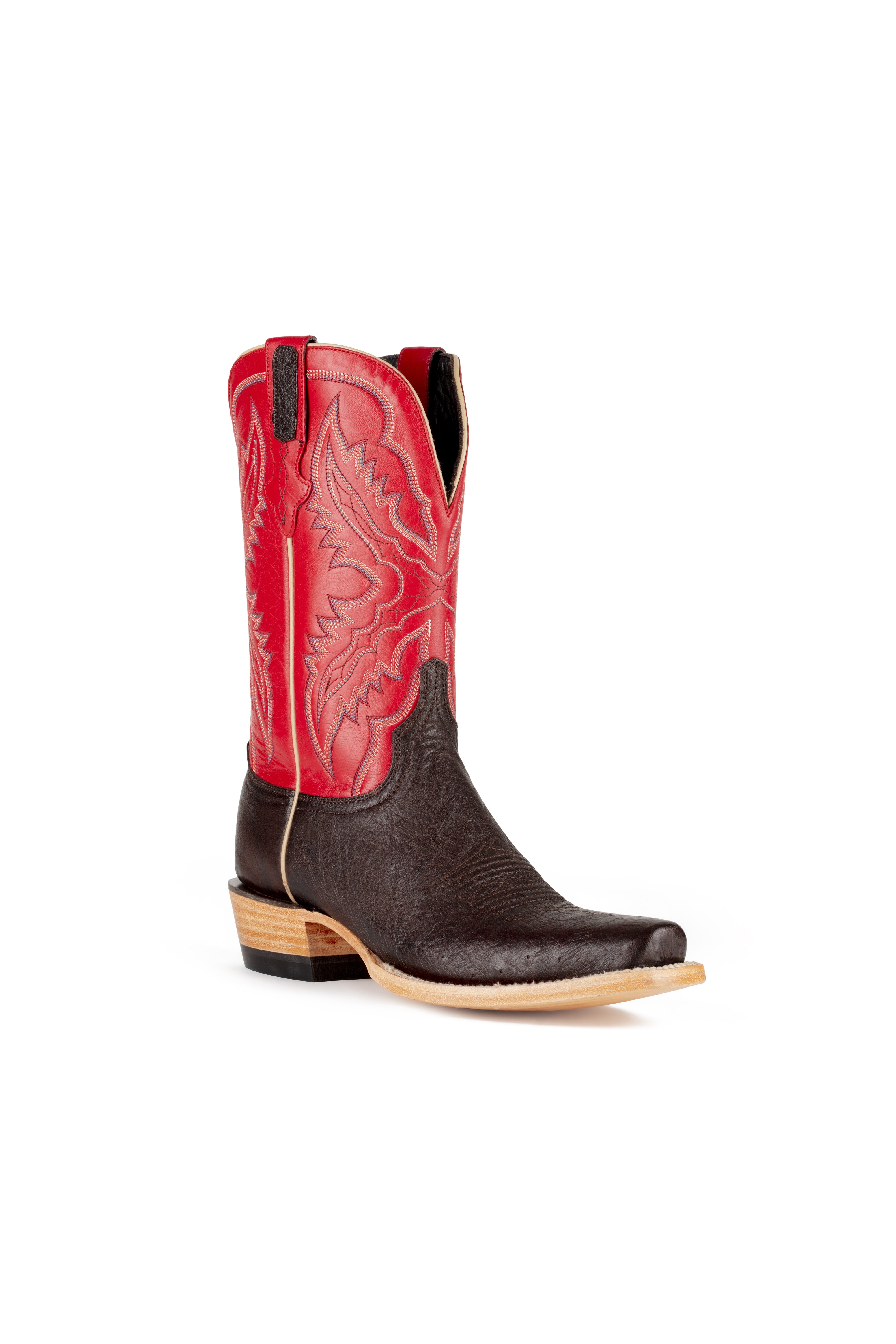 Resistol Boots - Smooth Quill Ostrich - Cutter Toe - Nicotine