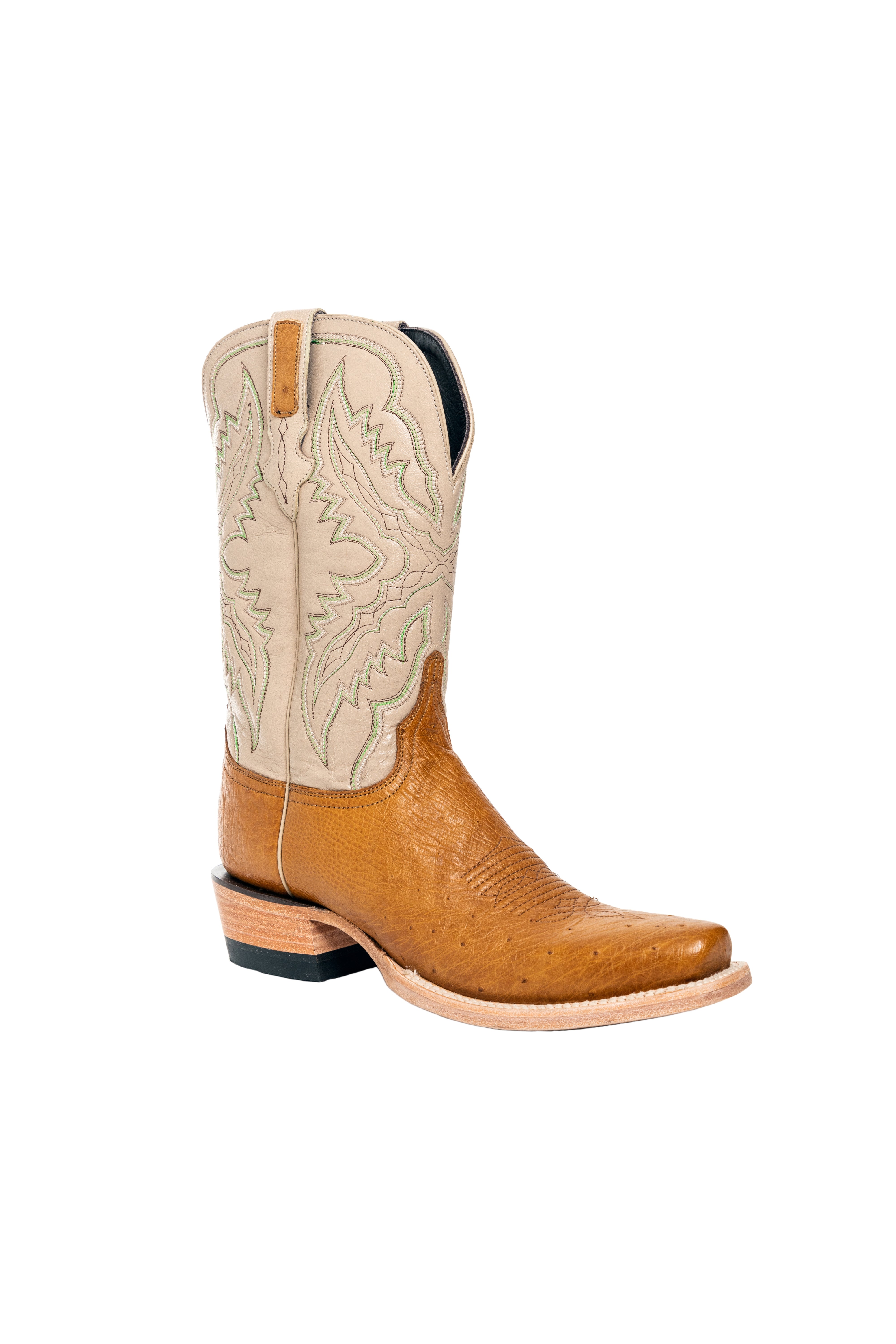 Resistol Boots - Smooth Quill Ostrich - Cutter Toe - Antique Saddle