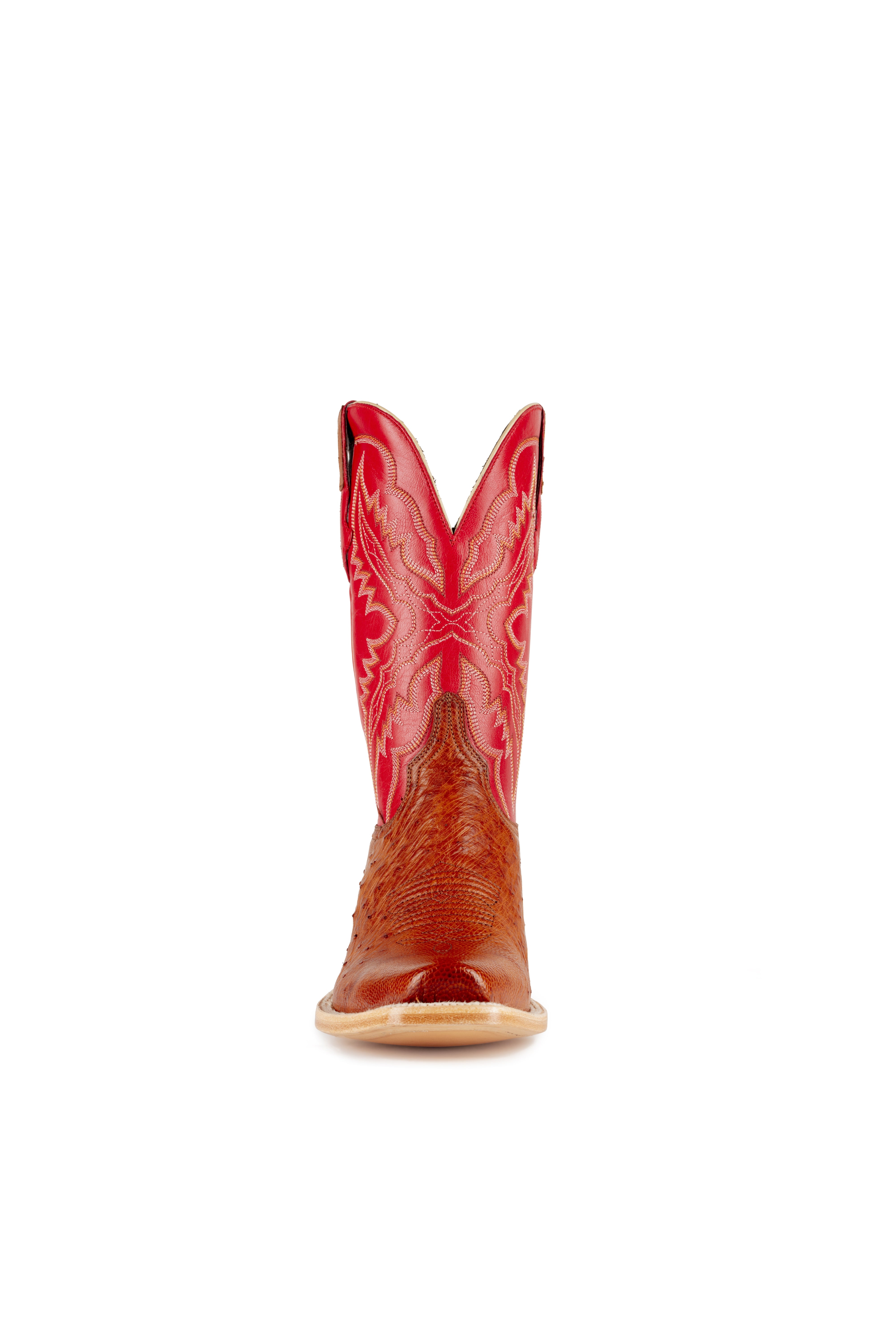 Resistol Boots - Smooth Quill Ostrich - Cutter Toe - Cognac