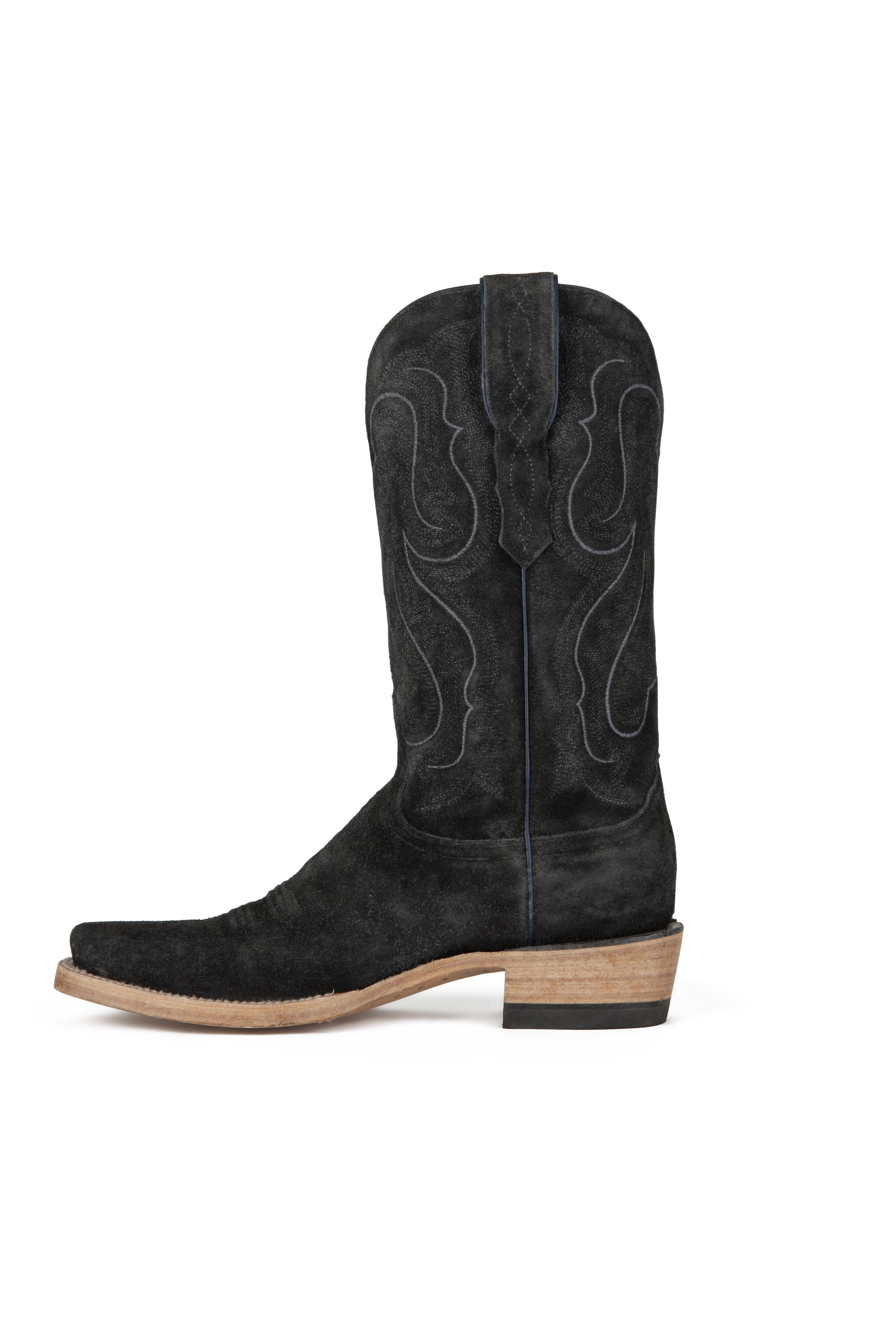 Resistol Boots - Roughout Suede - Cutter Toe - Stonewashed Black