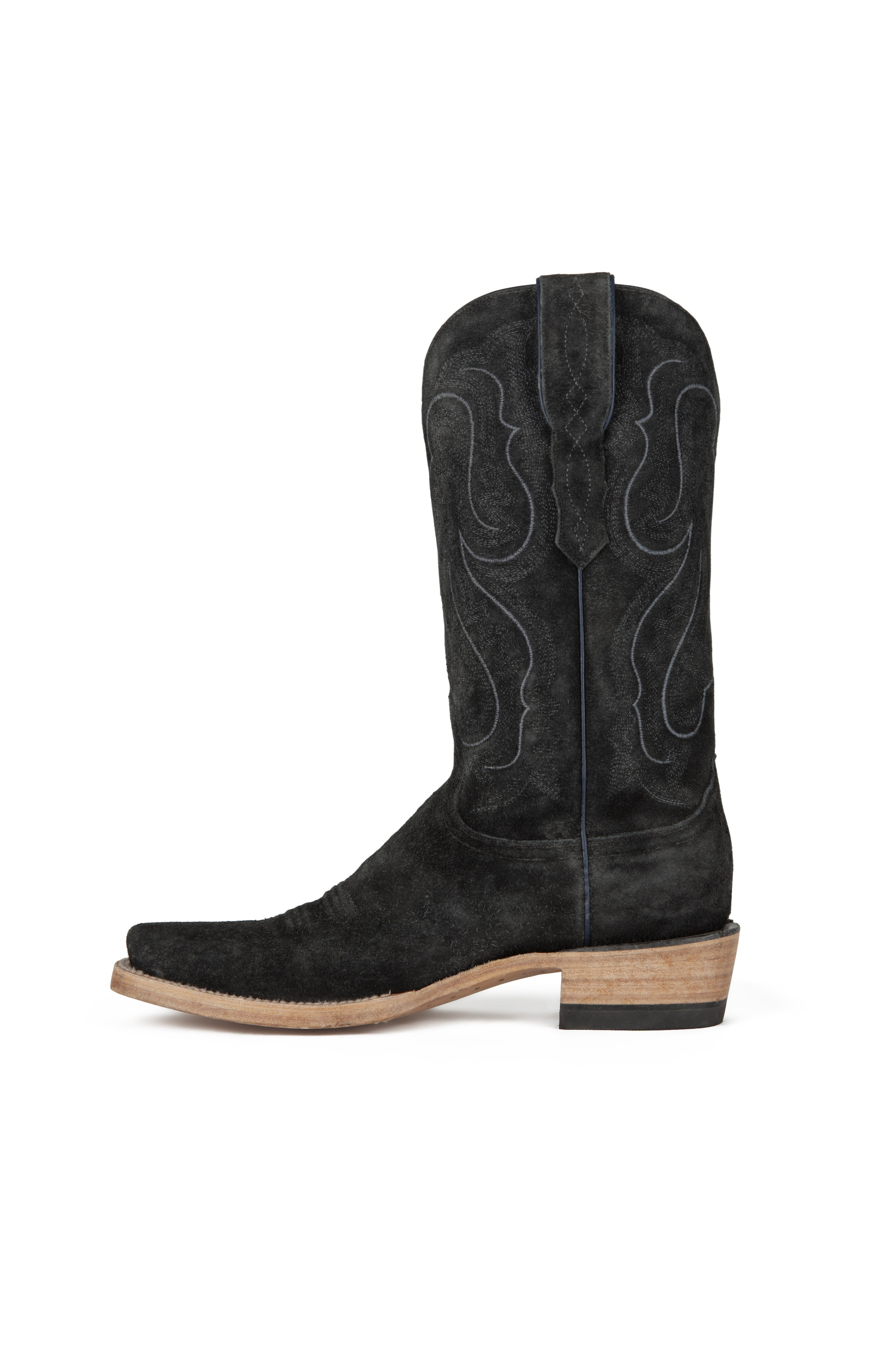 Resistol Boots - Roughout Suede - Cutter Toe - Stonewashed Black