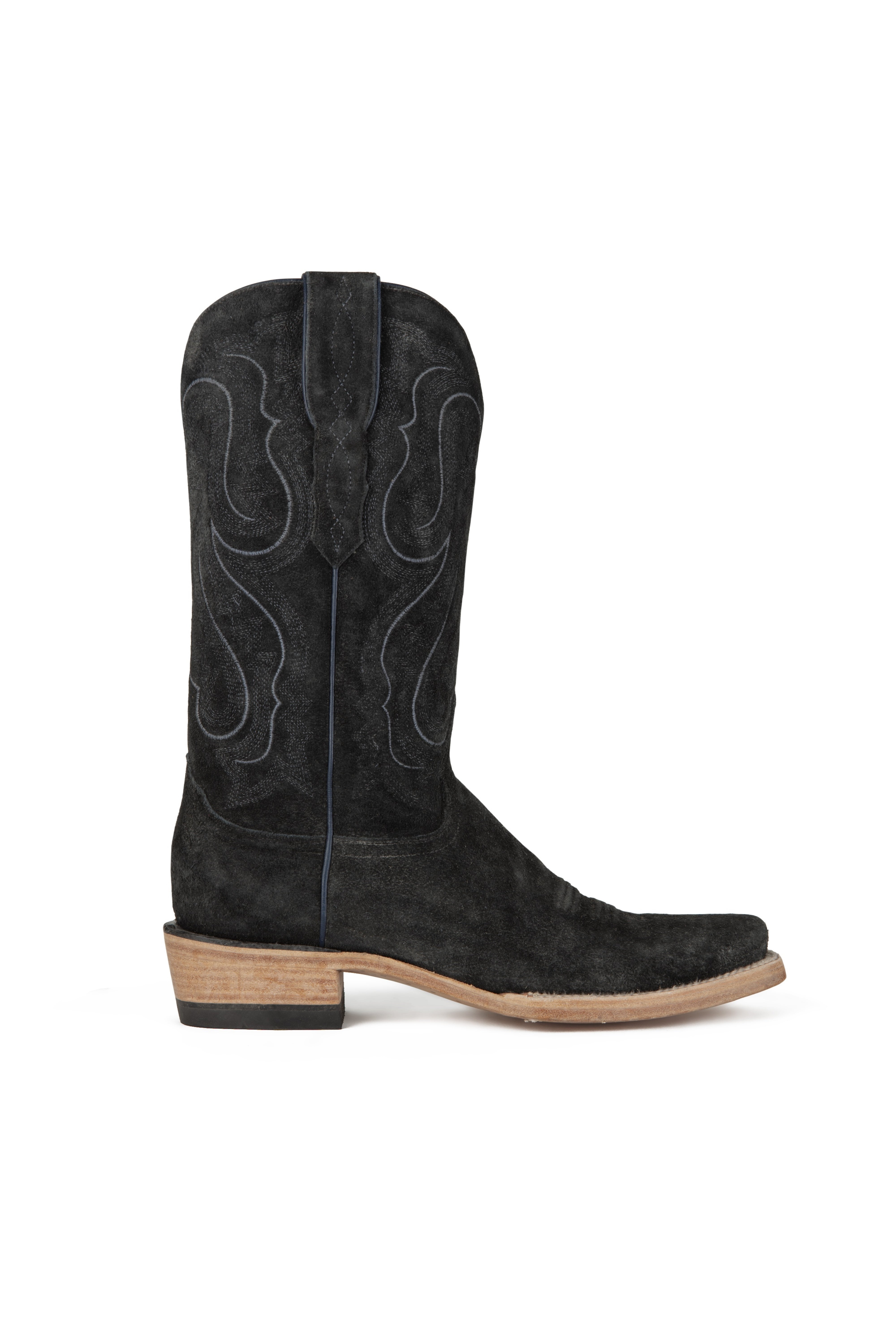 Resistol Boots - Roughout Suede - Cutter Toe - Stonewashed Black