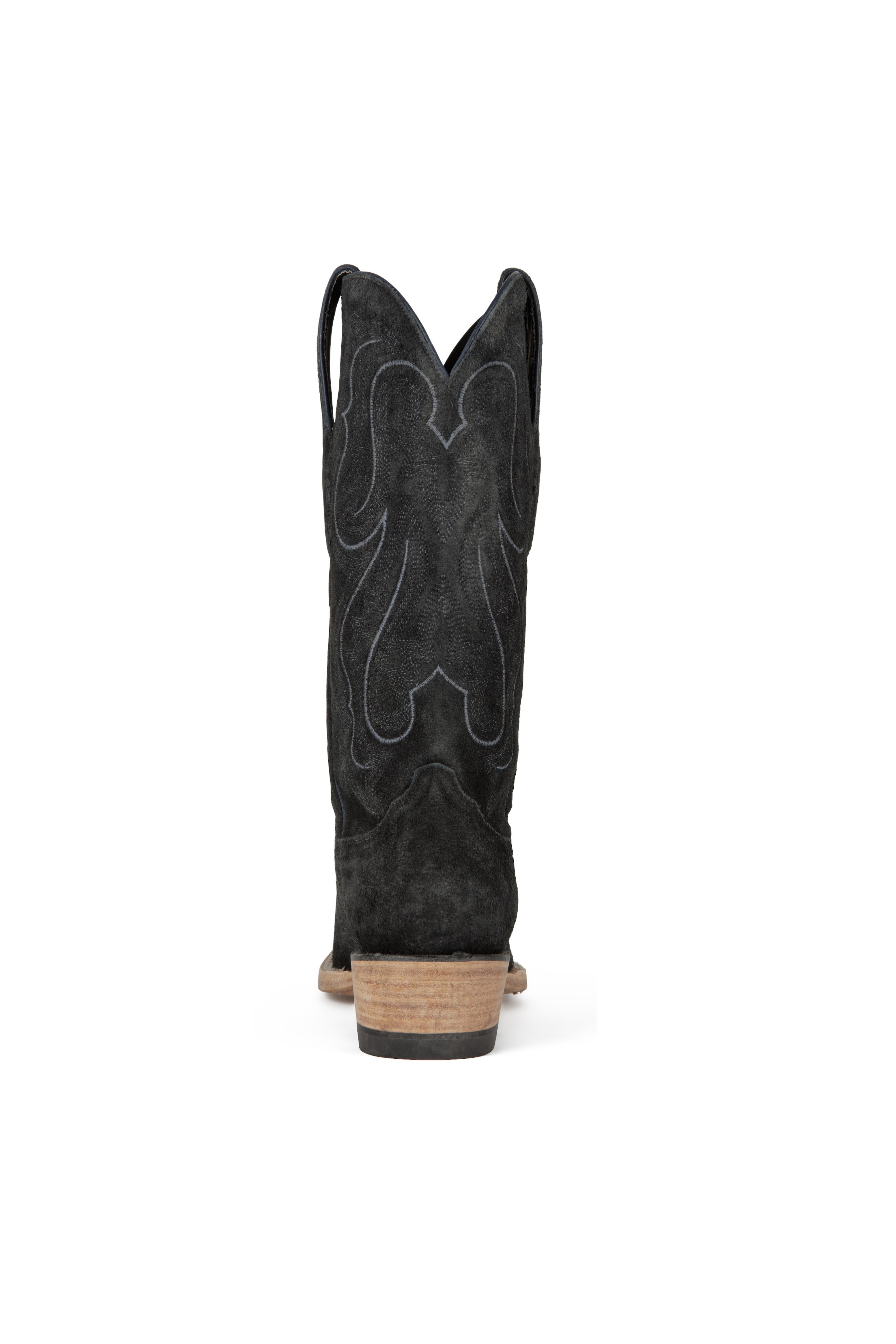 Resistol Boots - Roughout Suede - Cutter Toe - Stonewashed Black