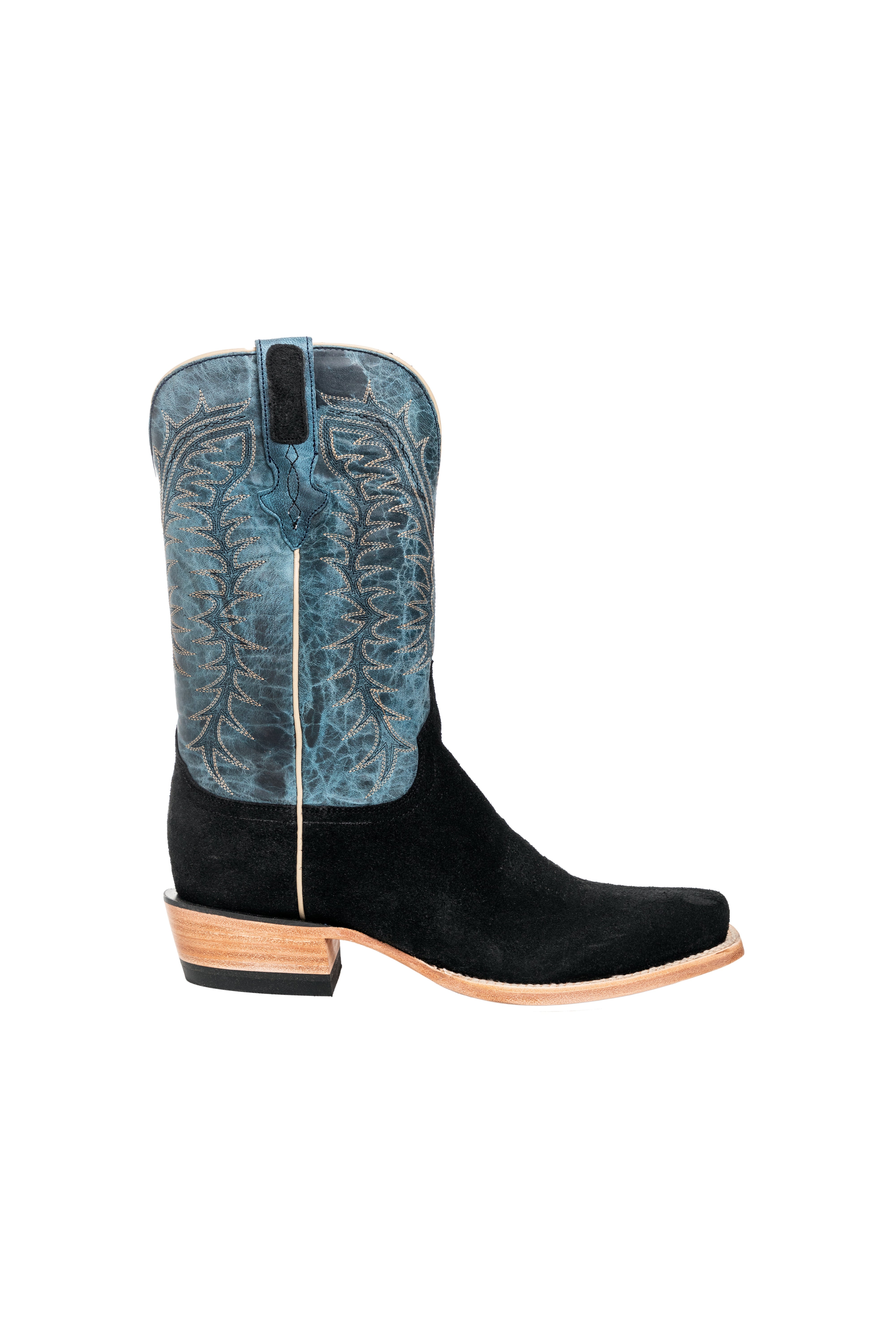 Resistol Boots - Rough Out Suede - Cutter Toe - Black