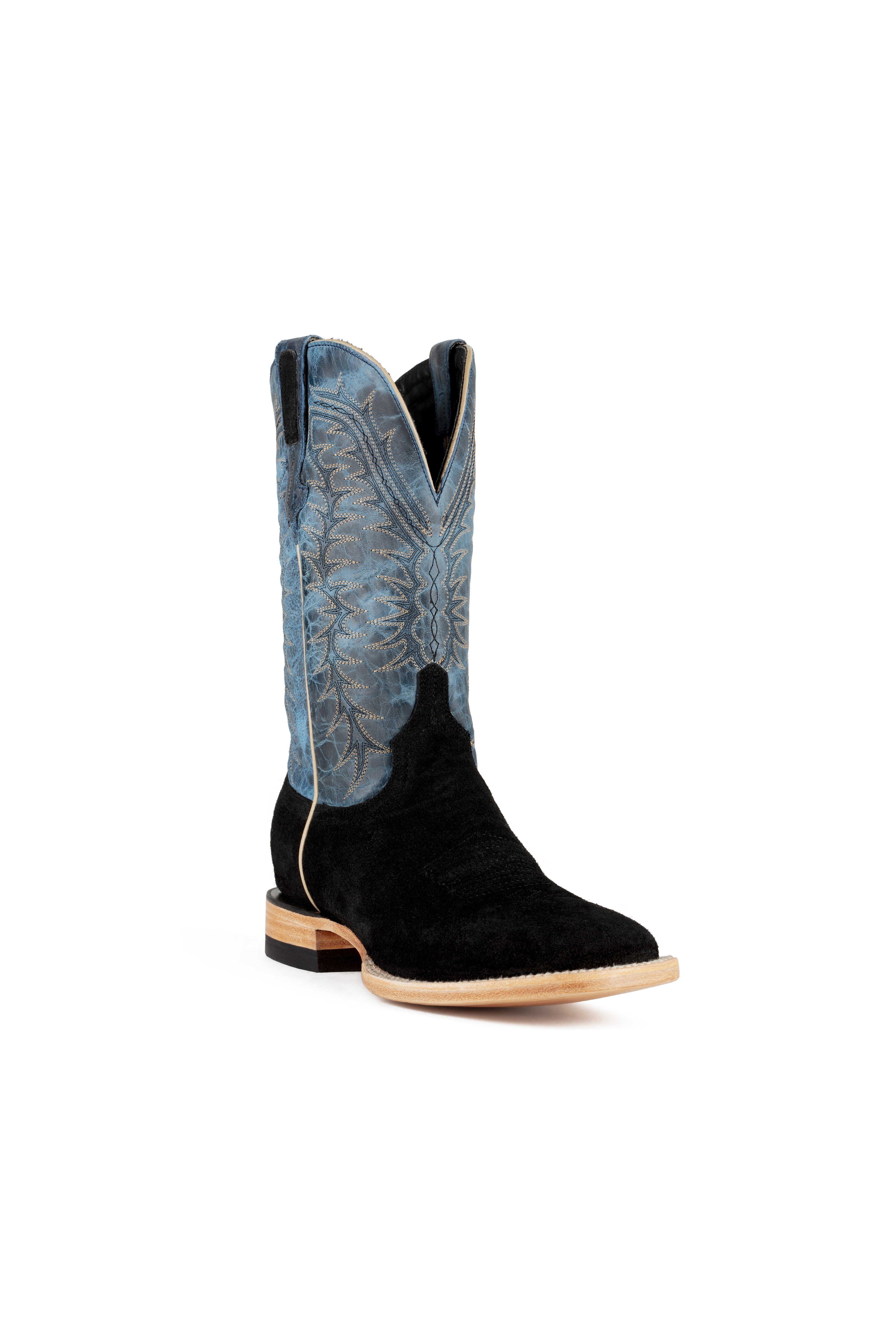 Resistol Boots - Rough Out Suede - Square Toe - Black