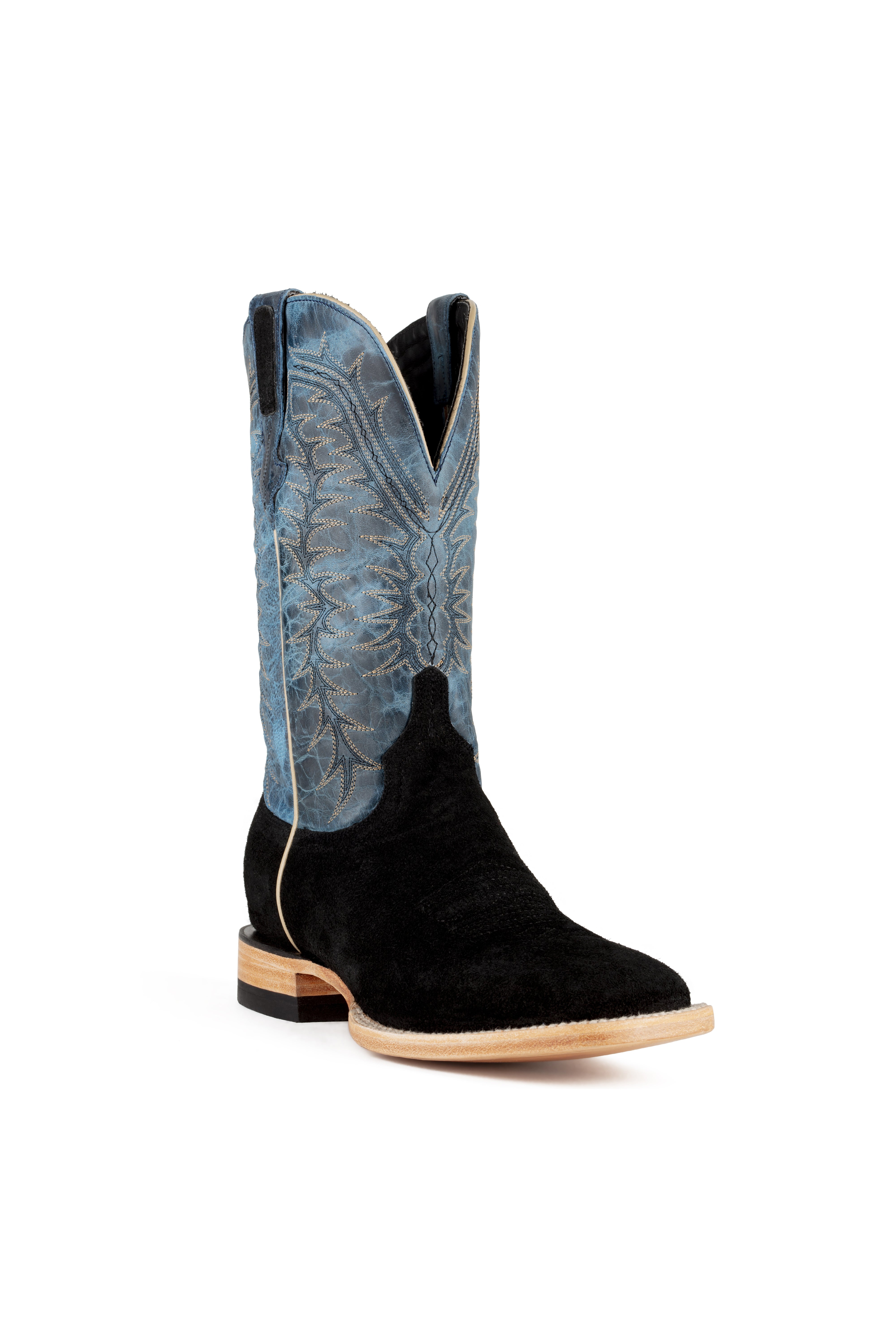 Resistol Boots - Rough Out Suede - Square Toe - Black