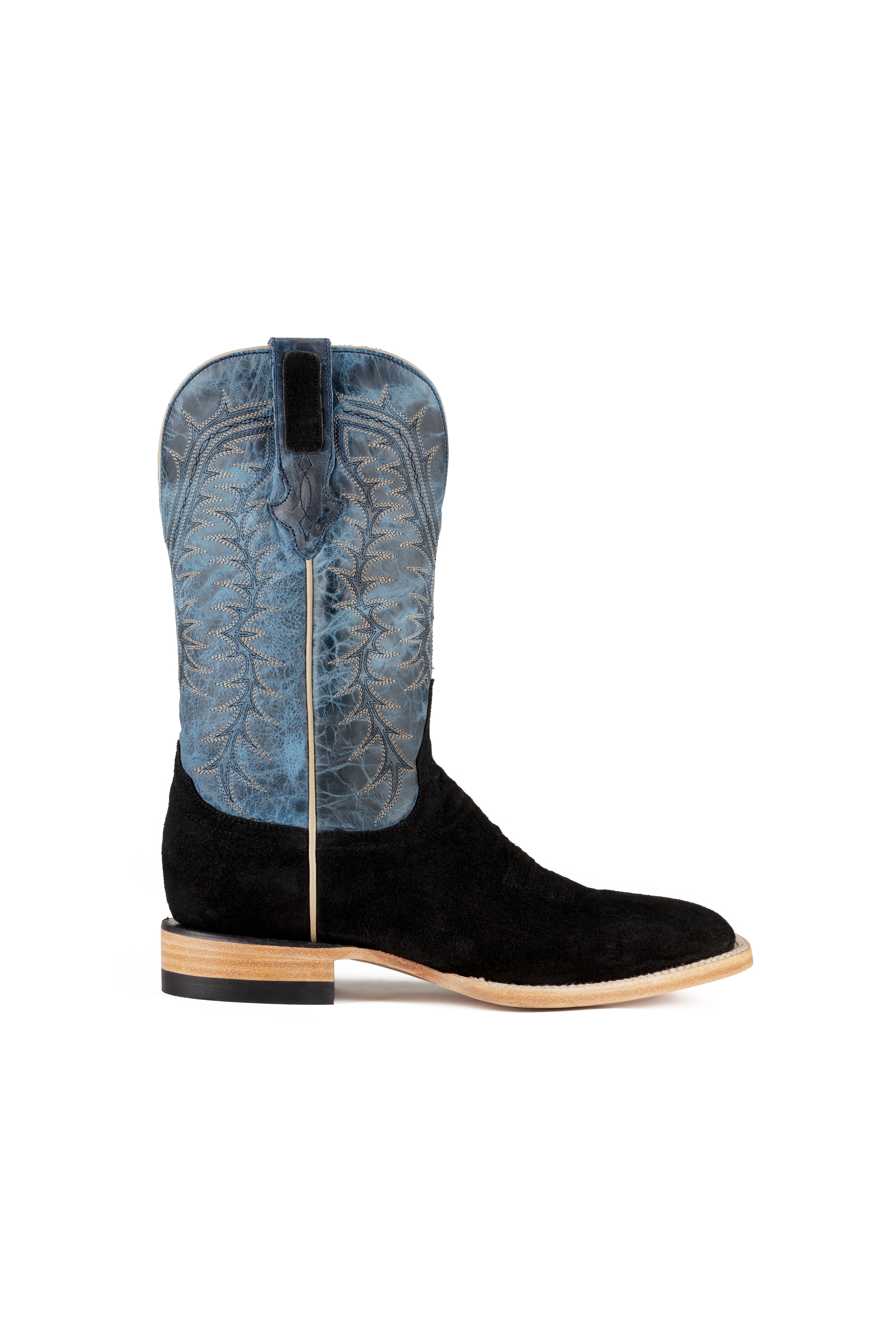 Resistol Boots - Rough Out Suede - Square Toe - Black