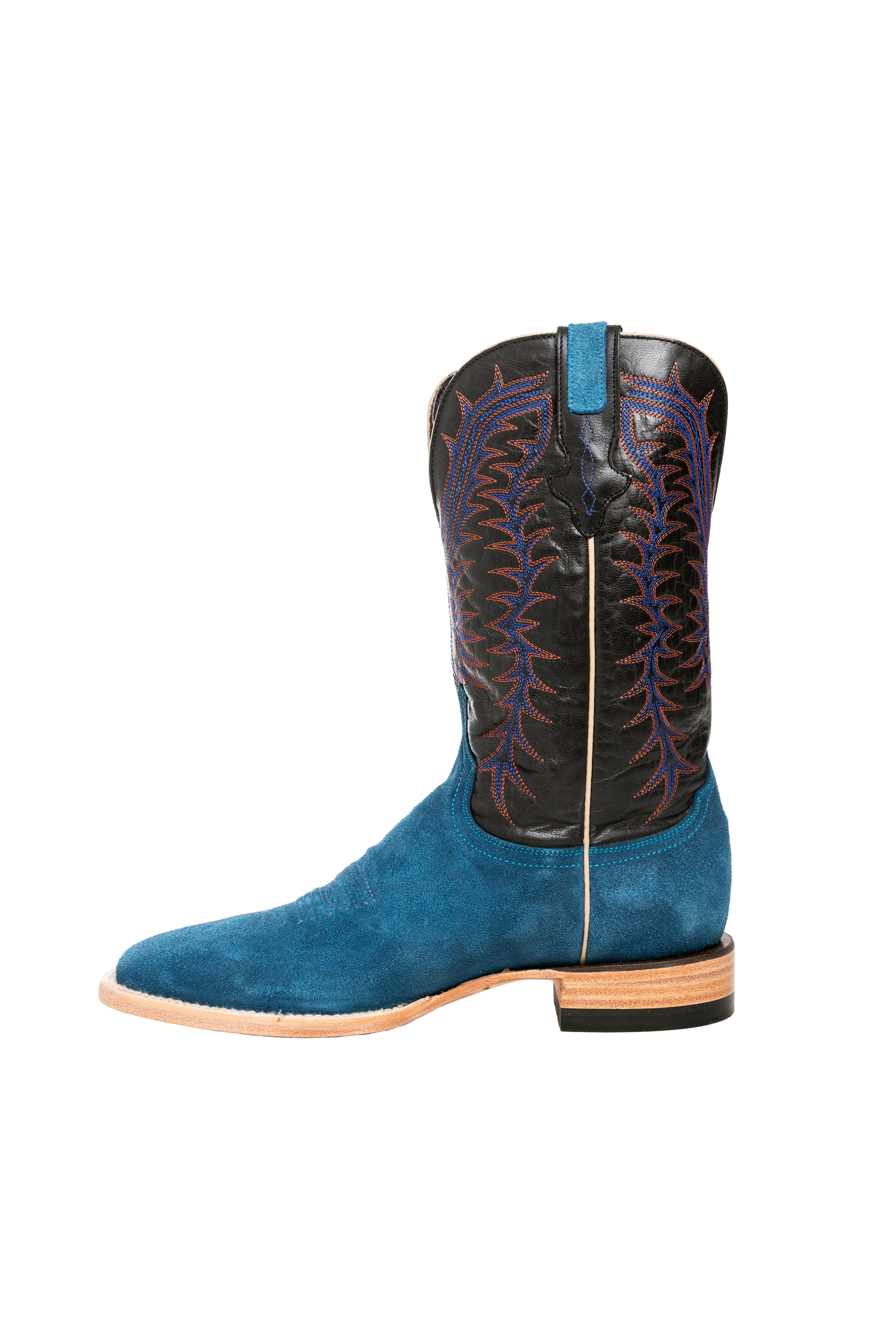 Resistol Boots - Rough Out Suede - Square Toe - Navy