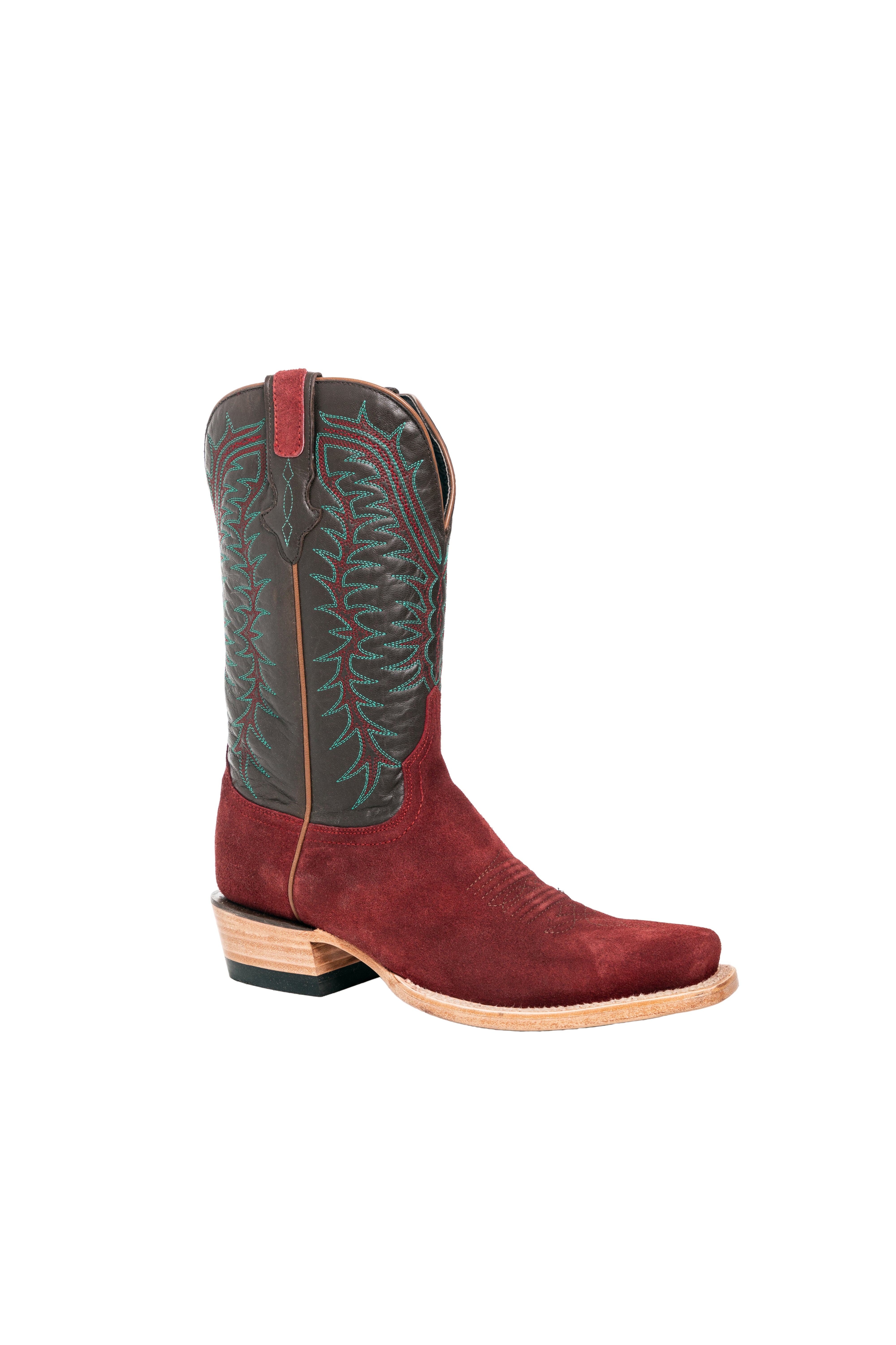 Resistol Boots - Rough Out Suede - Cutter Toe - Dark Red