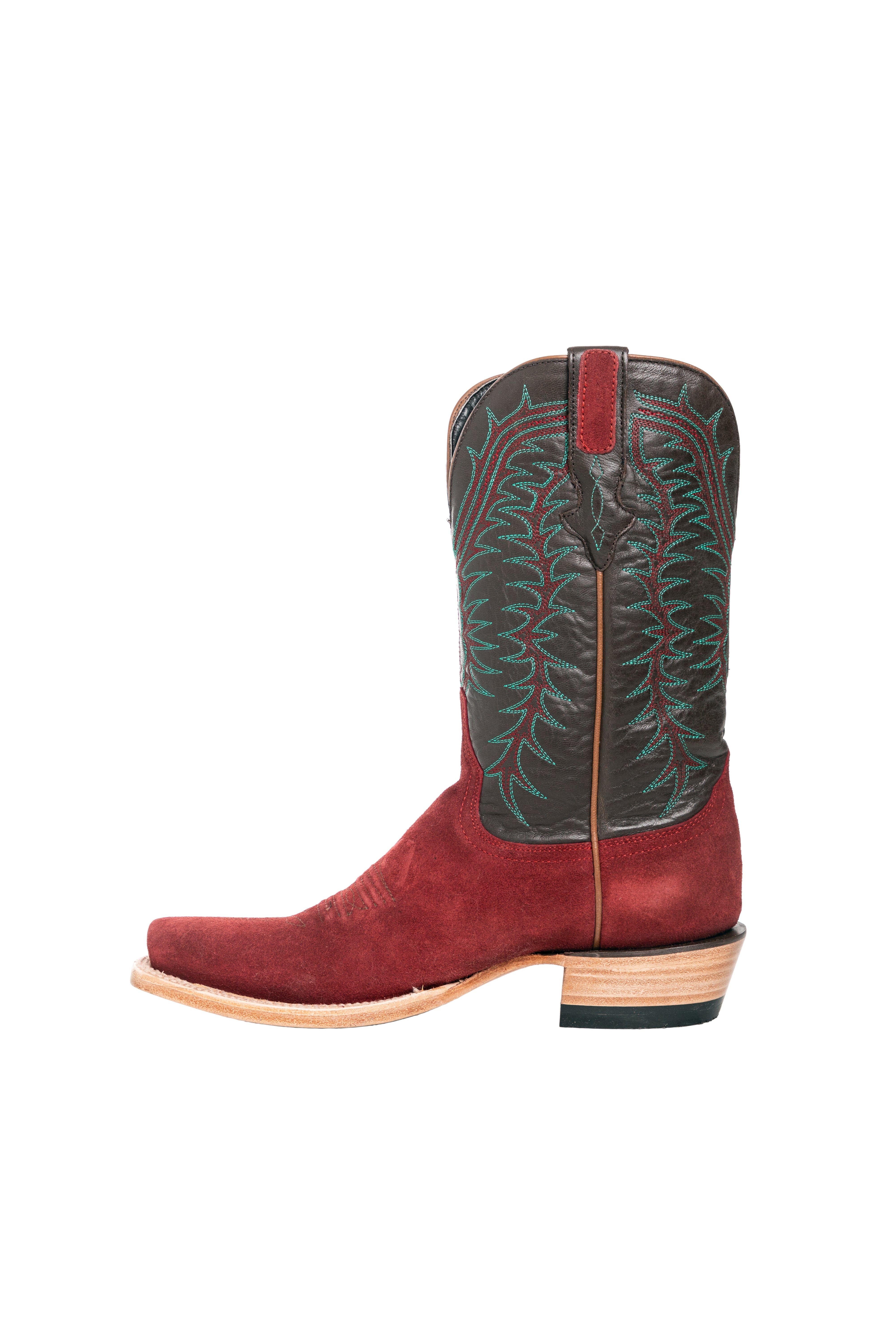 Resistol Boots - Rough Out Suede - Cutter Toe - Dark Red