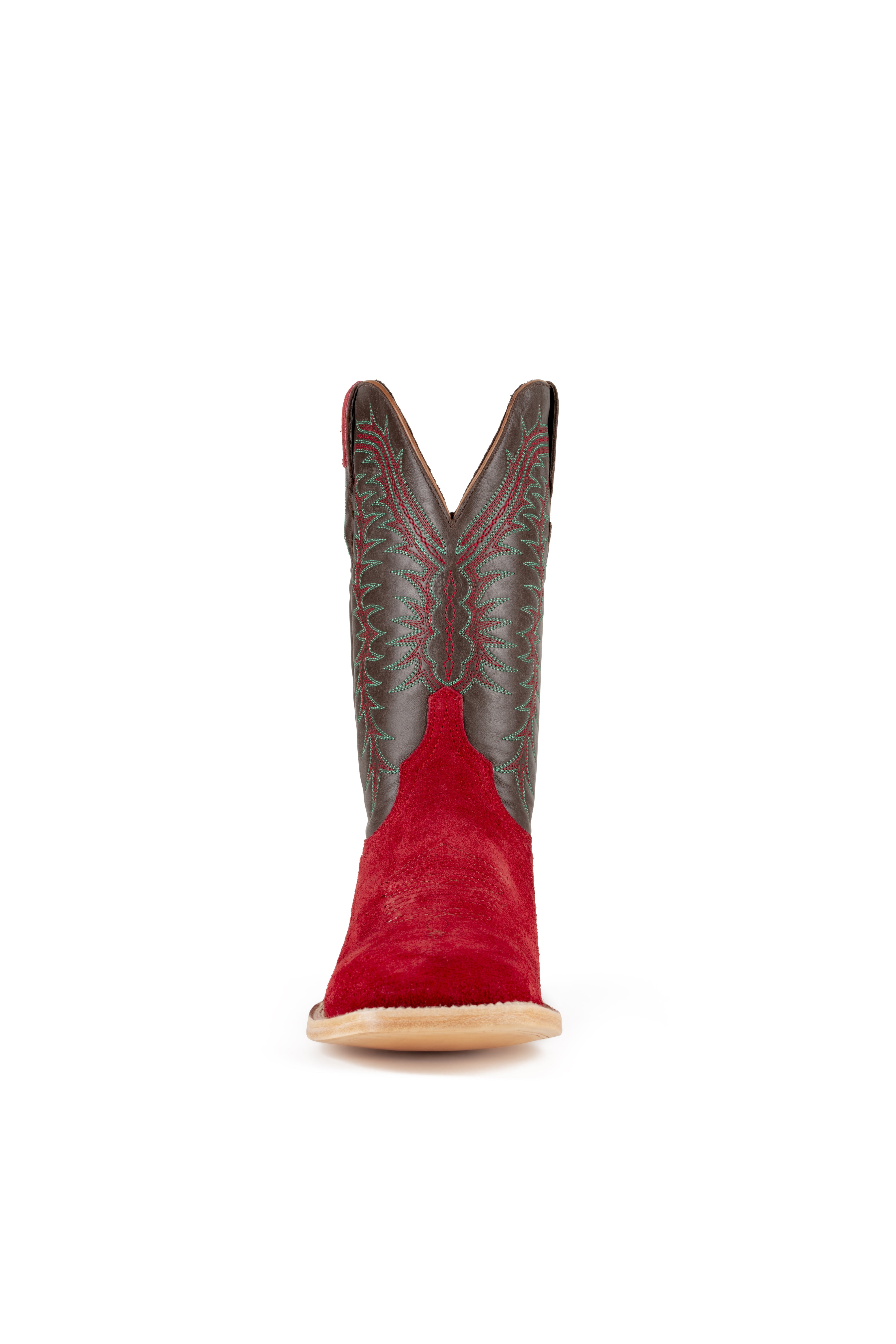 Resistol Boots - Rough Out Suede - Square Toe - Dark Red