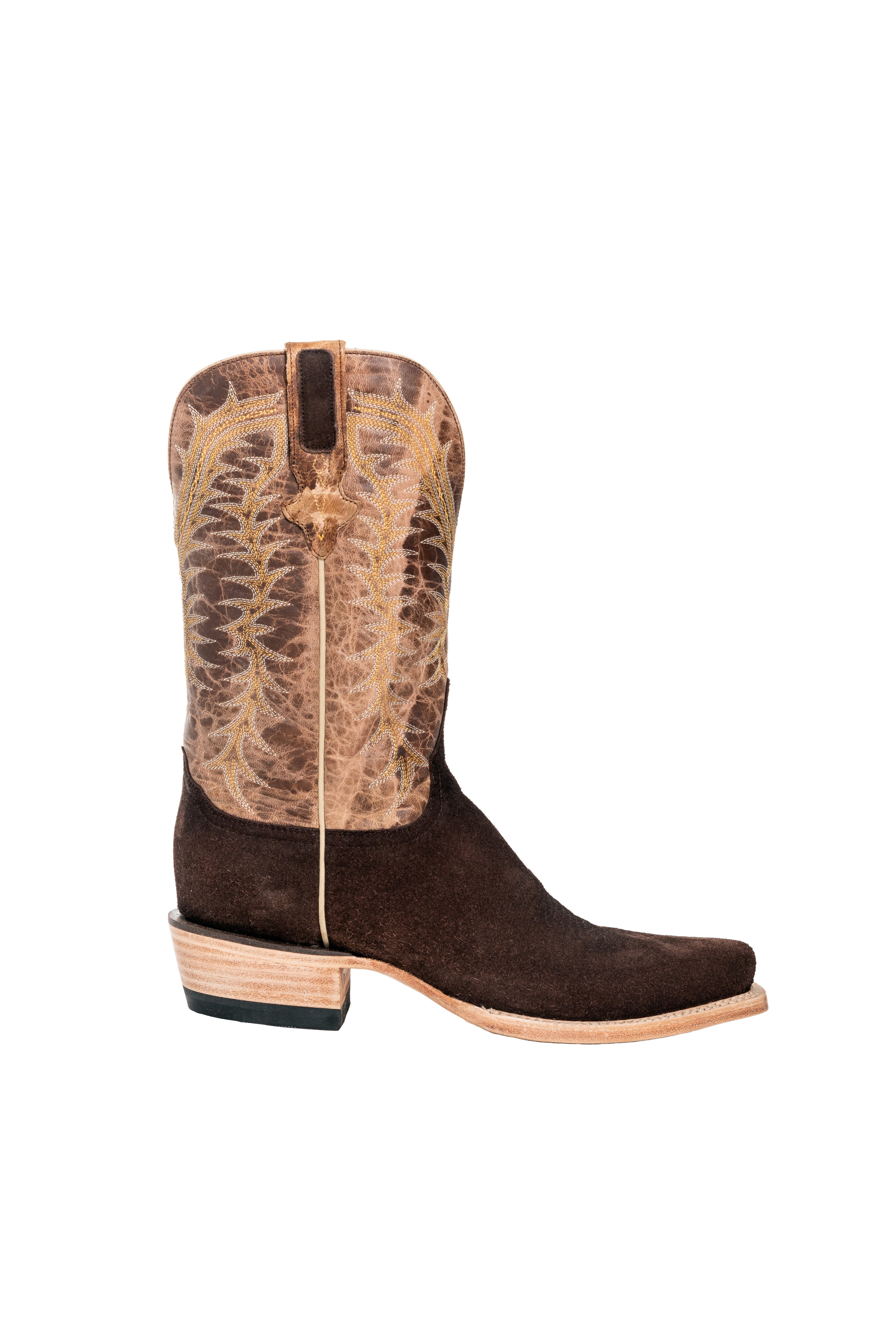 Resistol Boots - Rough Out Suede - Cutter Toe - Chocolate