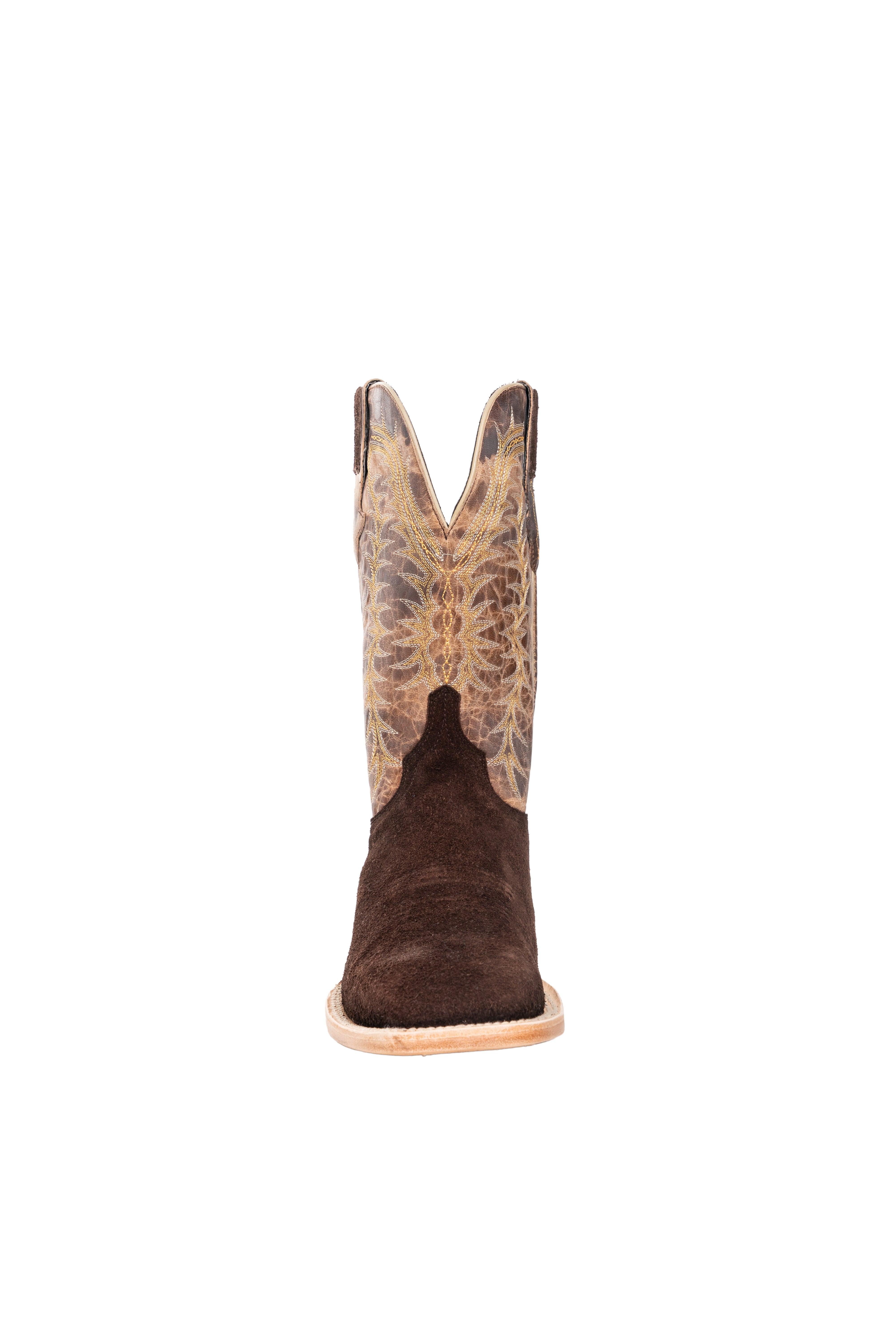 Resistol Boots - Rough Out Suede - Square Toe - Chocolate