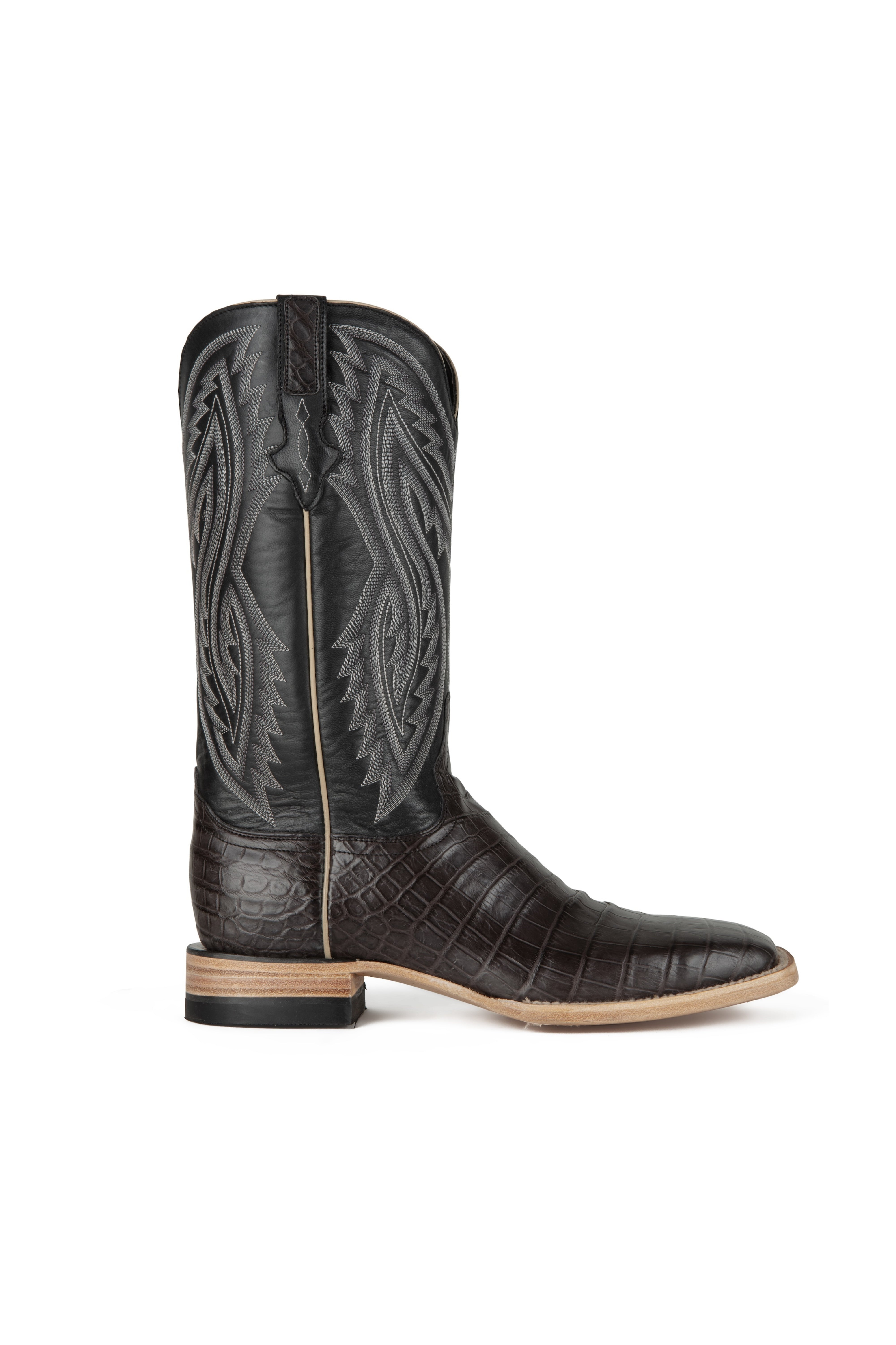 Resistol Boots - Caiman Belly - Square Toe - Grey