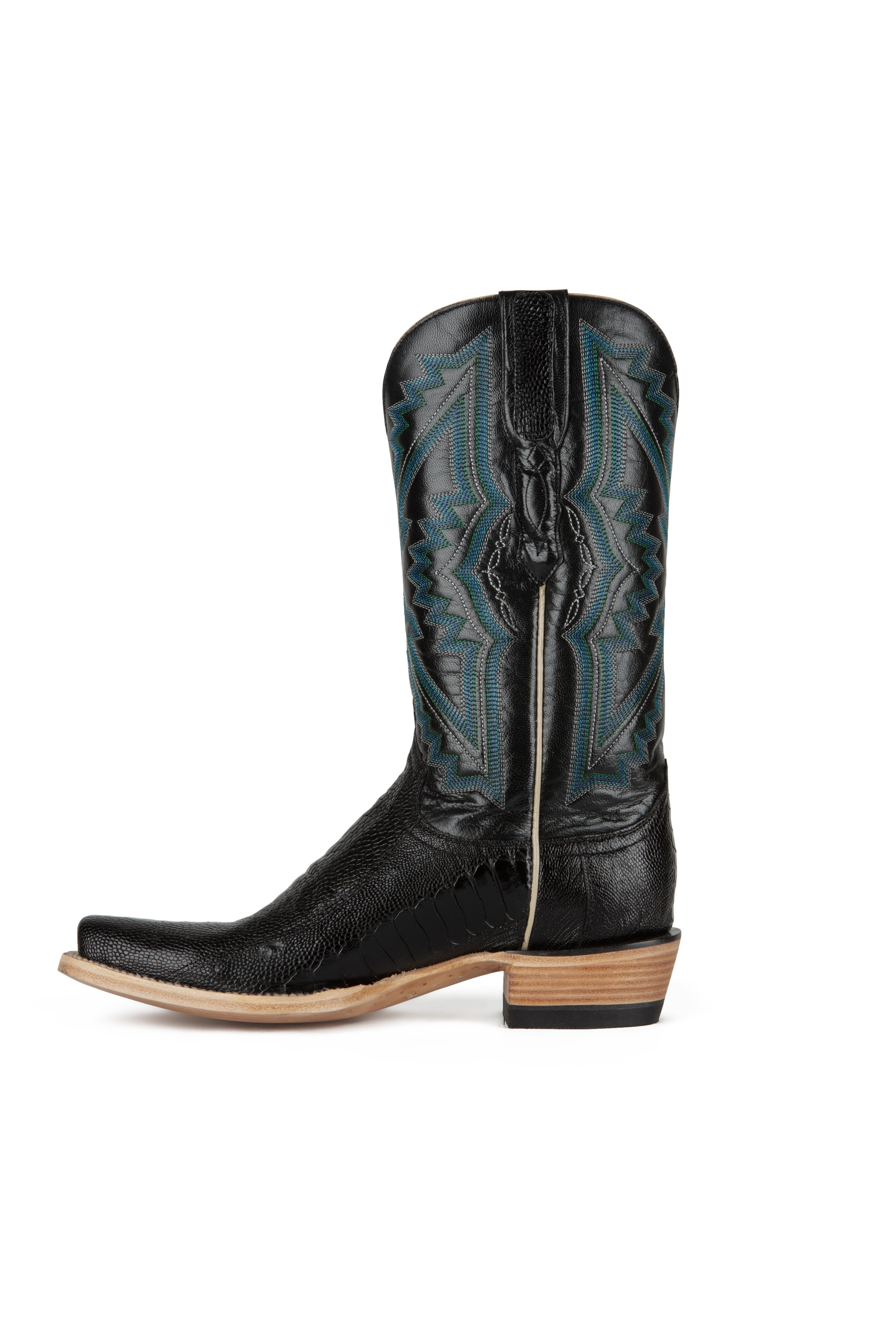 Resistol Boots - Ostrich Leg - Cutter Toe - Black
