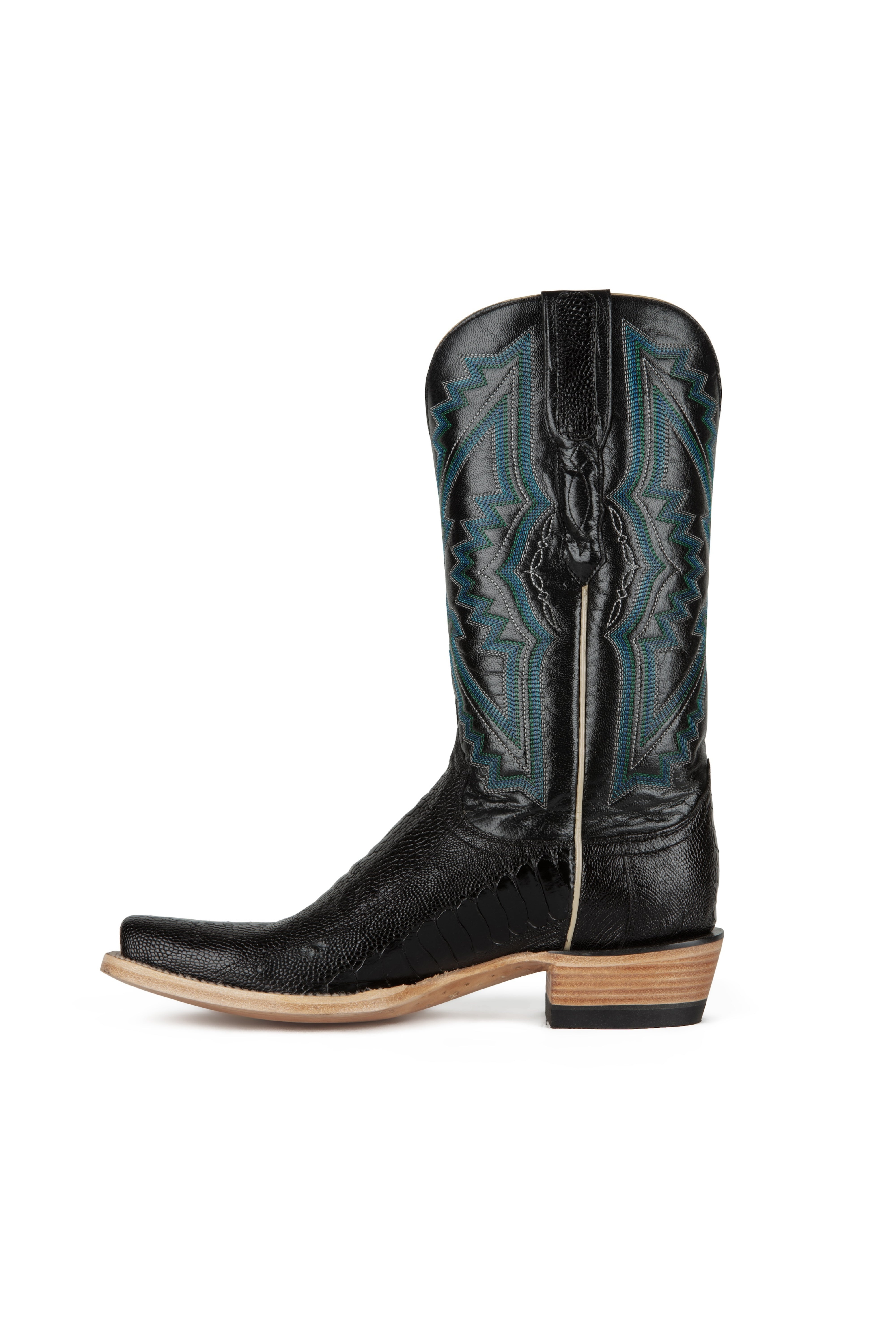 Resistol Boots - Ostrich Leg - Cutter Toe - Black