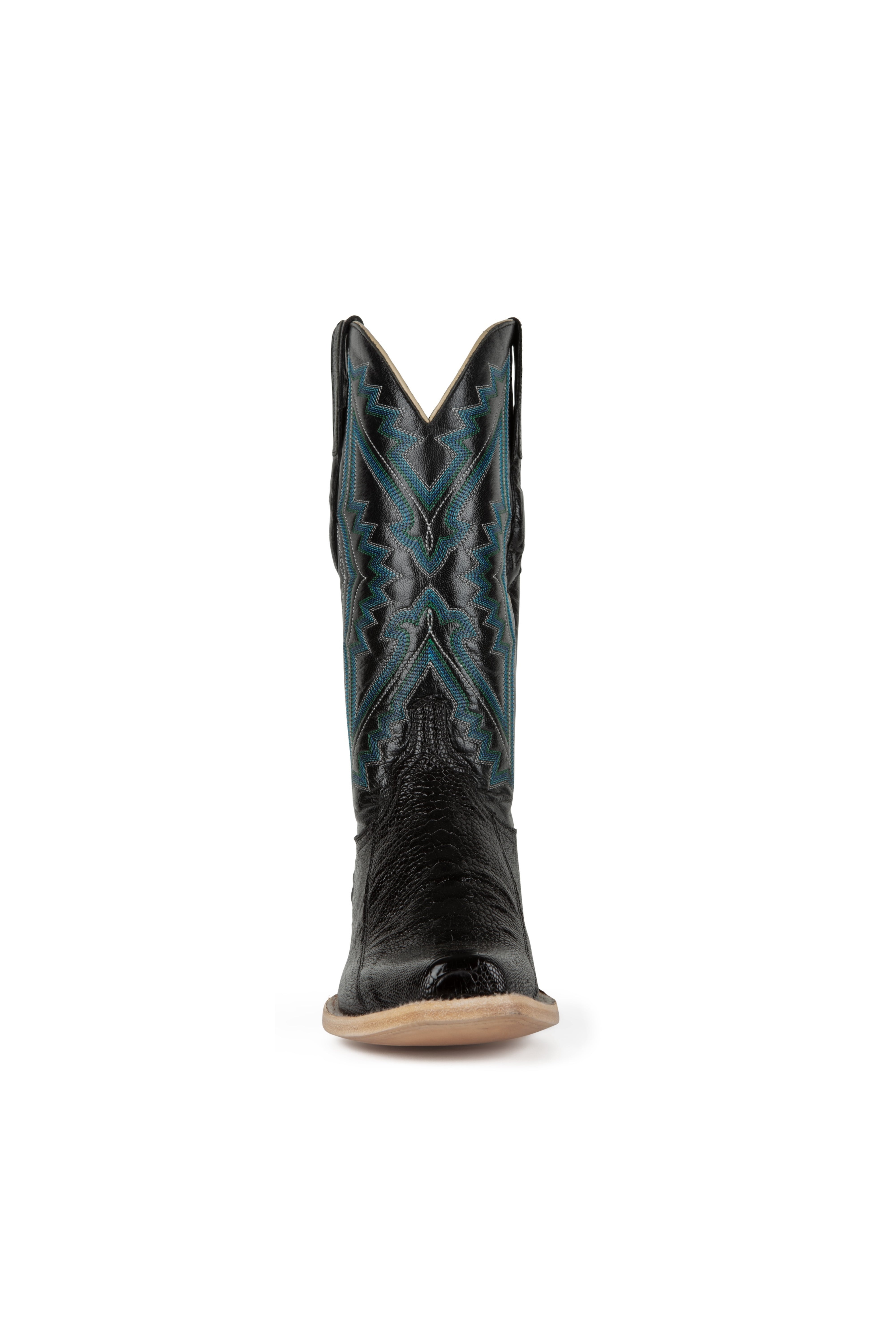 Resistol Boots - Ostrich Leg - Cutter Toe - Black
