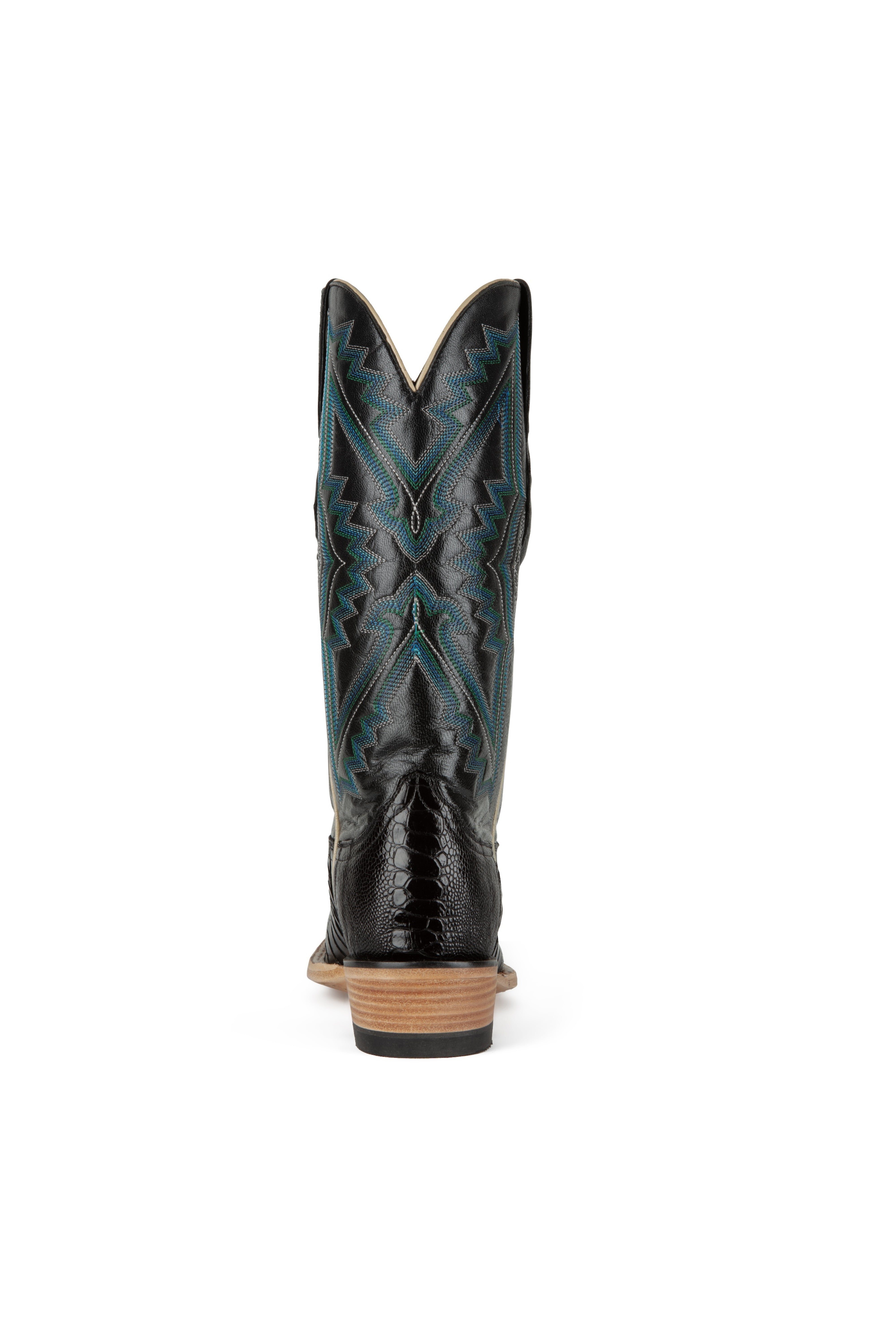 Resistol Boots - Ostrich Leg - Cutter Toe - Black