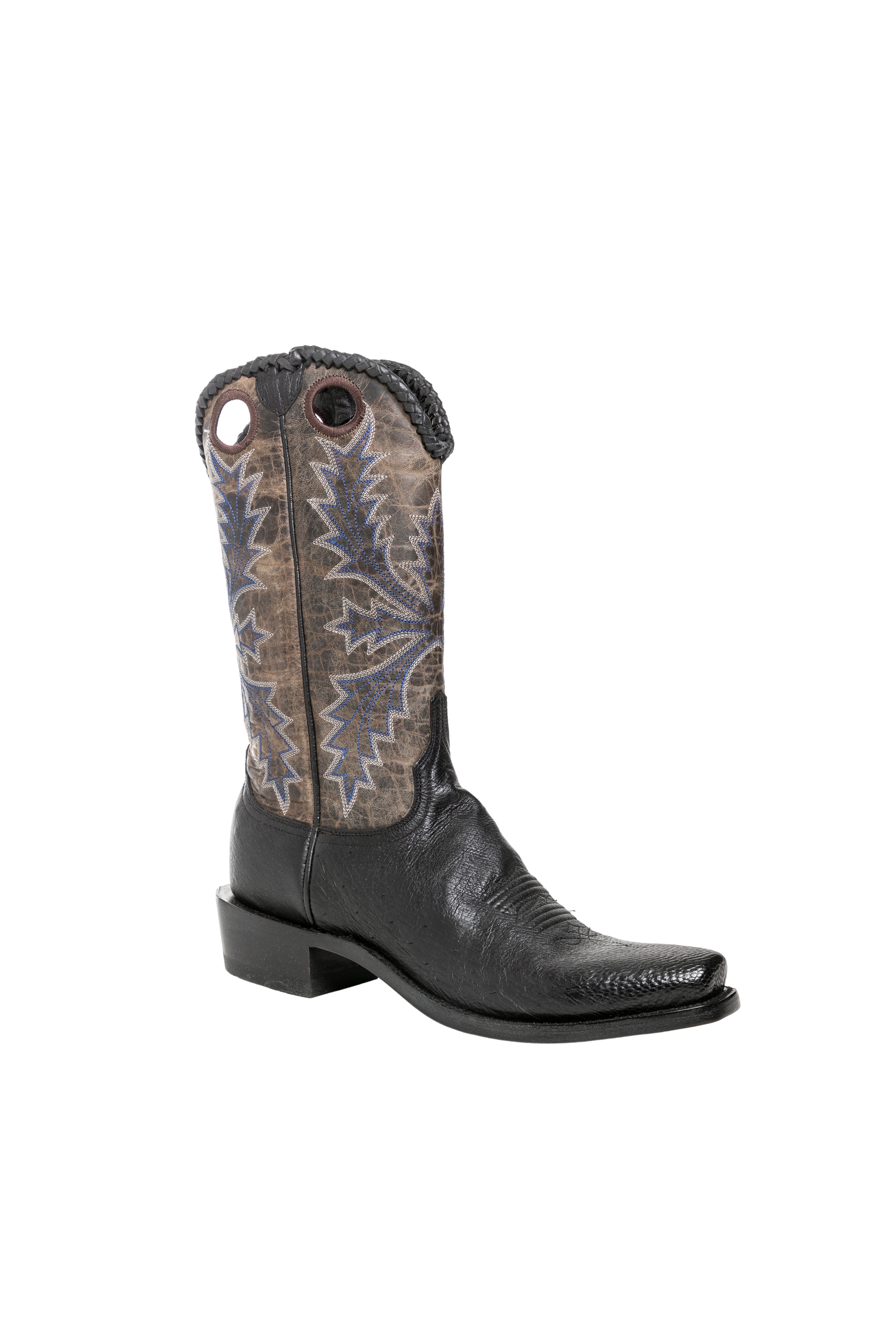 Resistol Boots - Smooth Quill Ostrich - Cutter Toe - Black