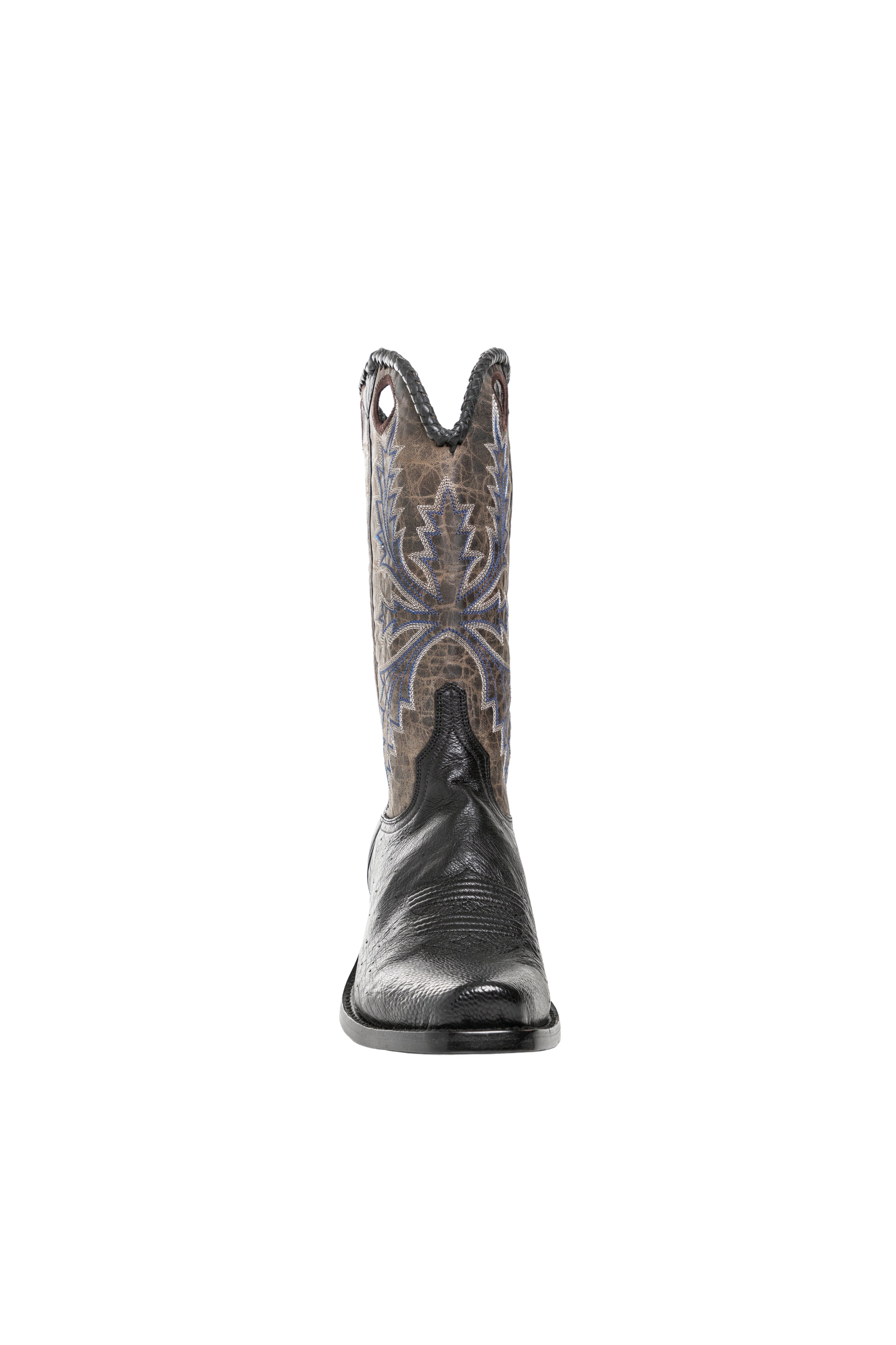 Resistol Boots - Smooth Quill Ostrich - Cutter Toe - Black