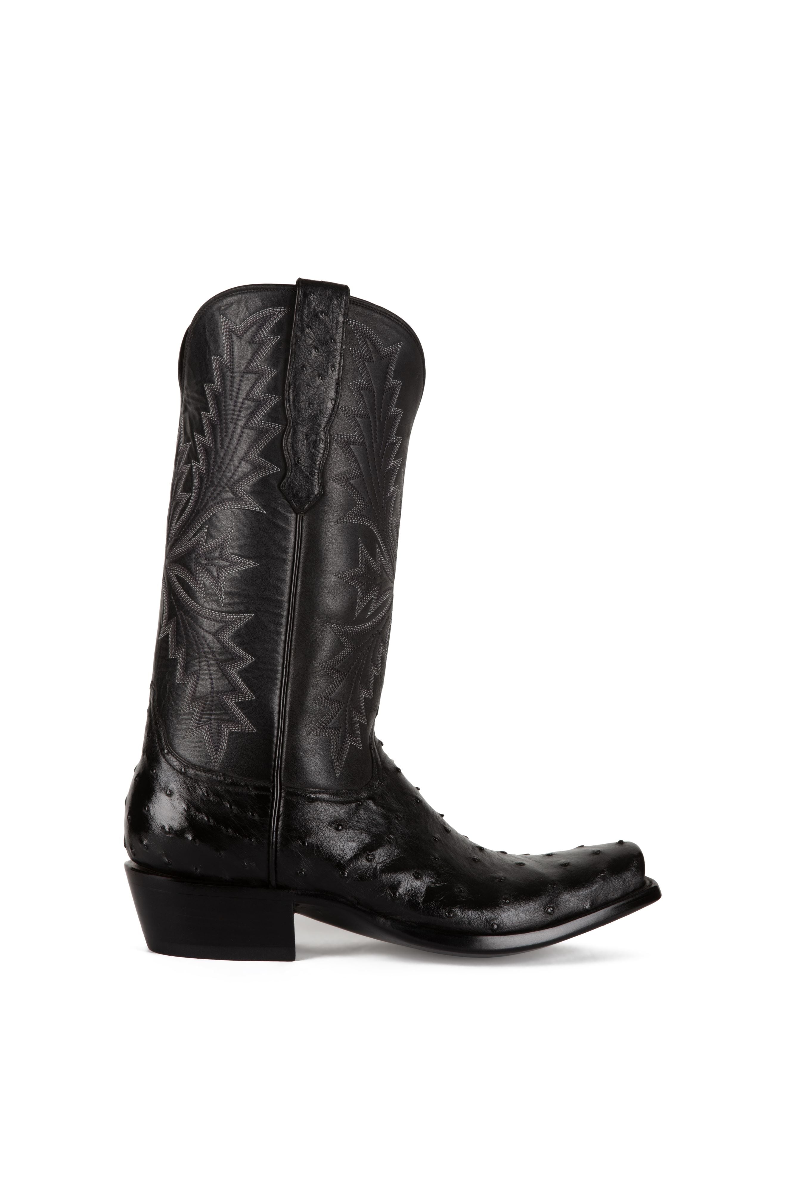 Allens Brand Full Quill Ostrich Cutter Toe Black Allens Boots allens-brand-full-quill-ostrich-cutter-toe-black-allens-boots