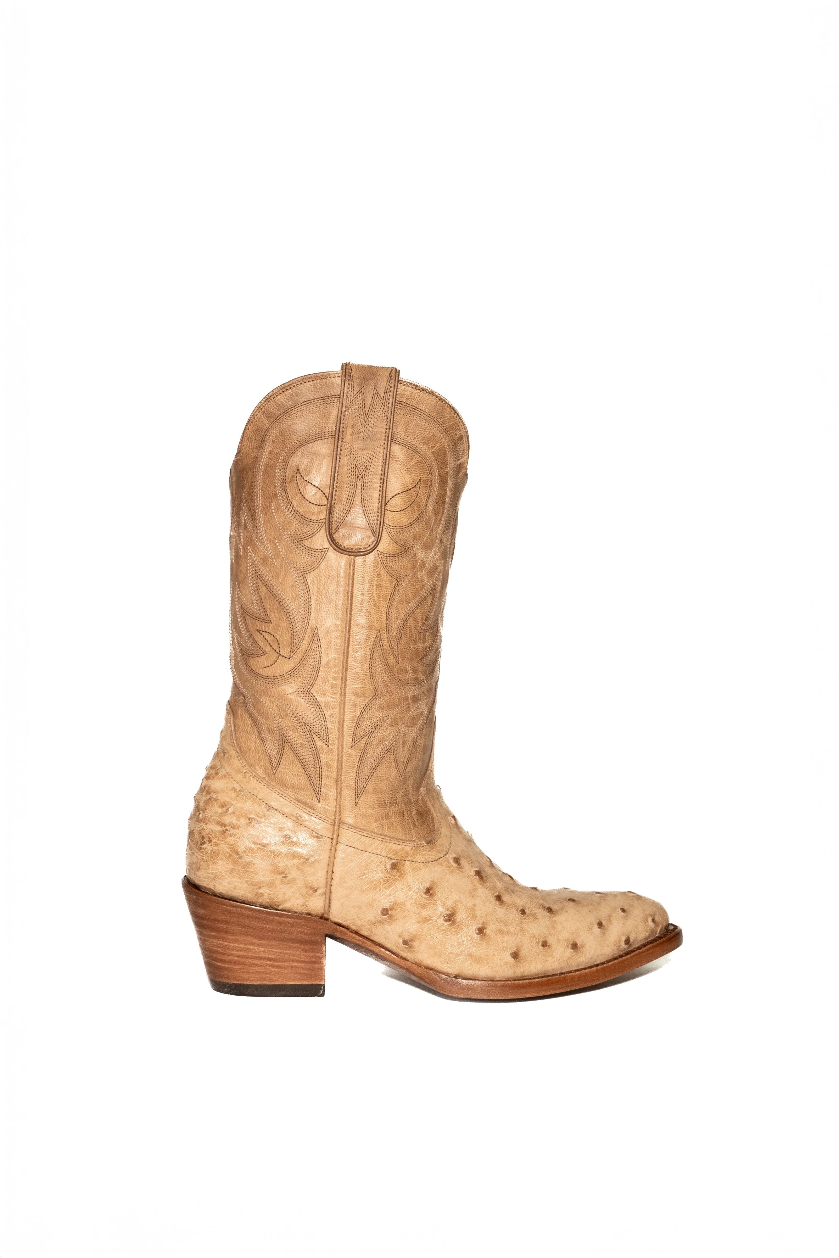 Allens Brand - Kim Full Quill Ostrich - Vintage Tan