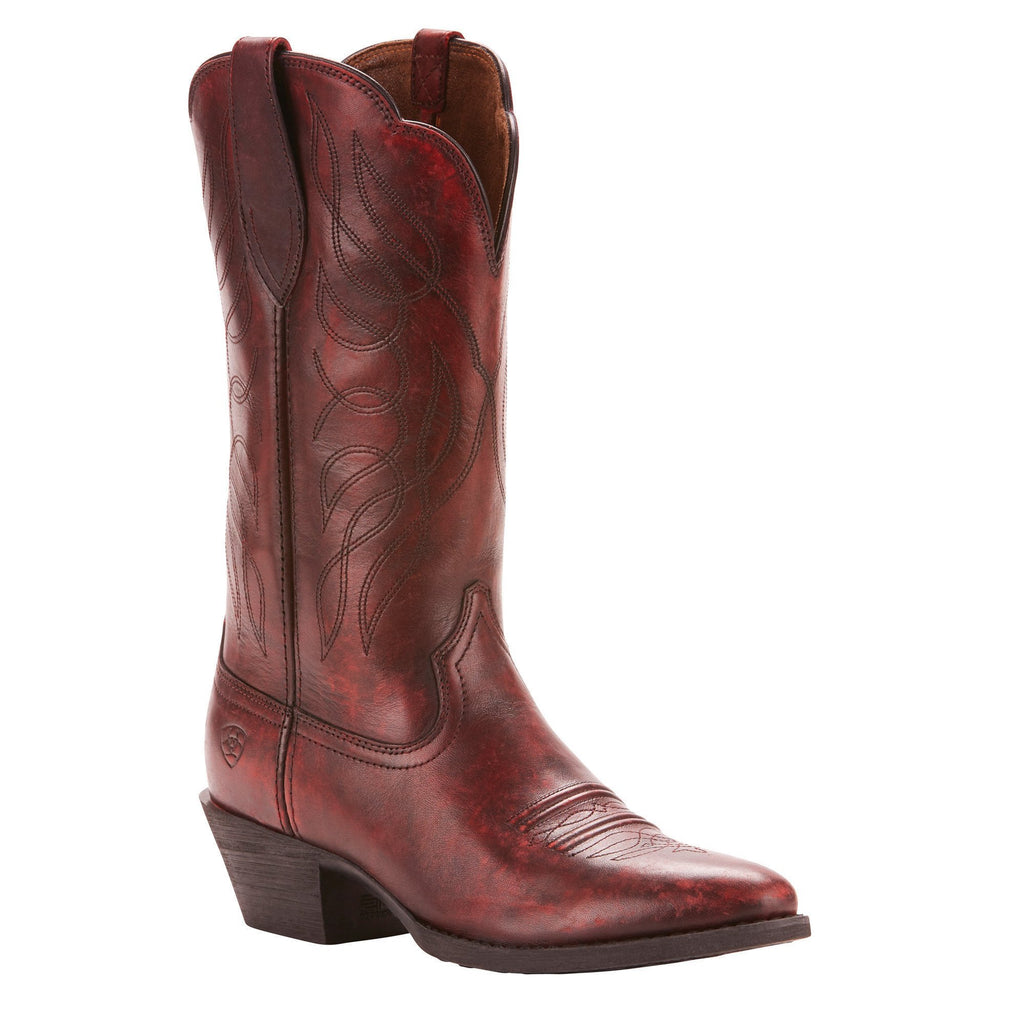 Women's Ariat Heritage R Toe Western Boot Ombre Red #10025124 view 1