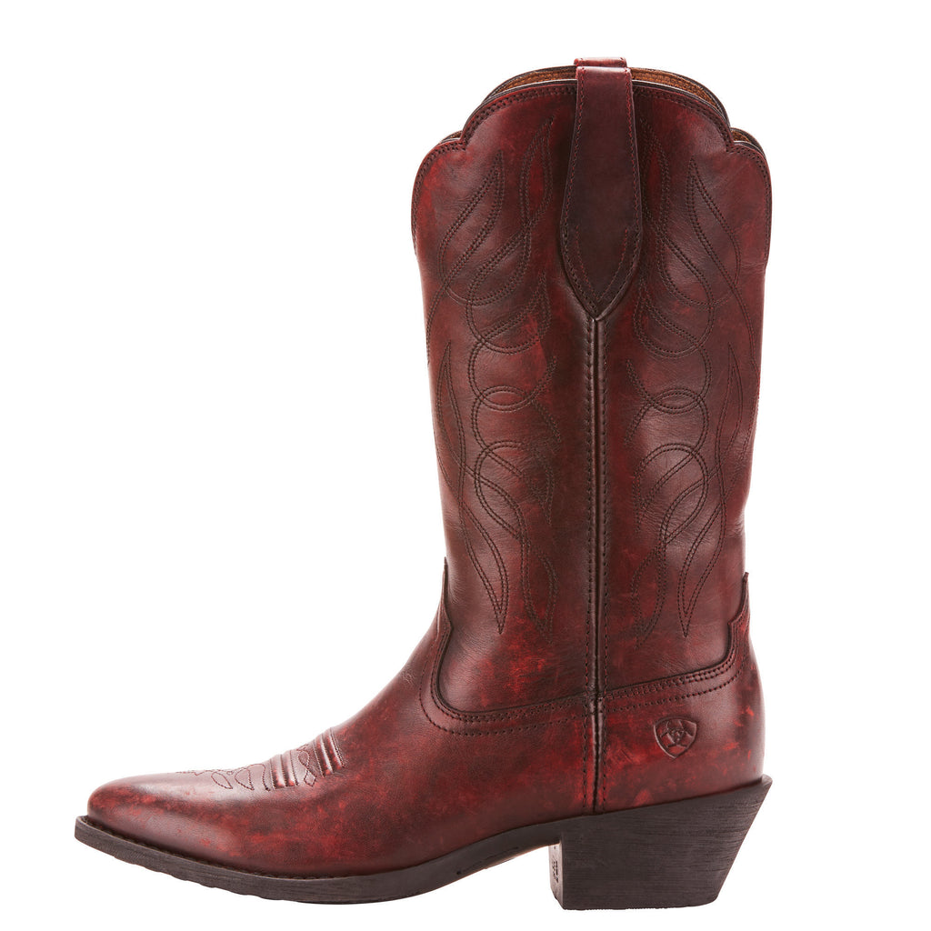 Women's Ariat Heritage R Toe Western Boot Ombre Red #10025124 view 5
