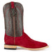 Resistol Boots - Rough Out Suede - Square Toe - Dark Red view 3