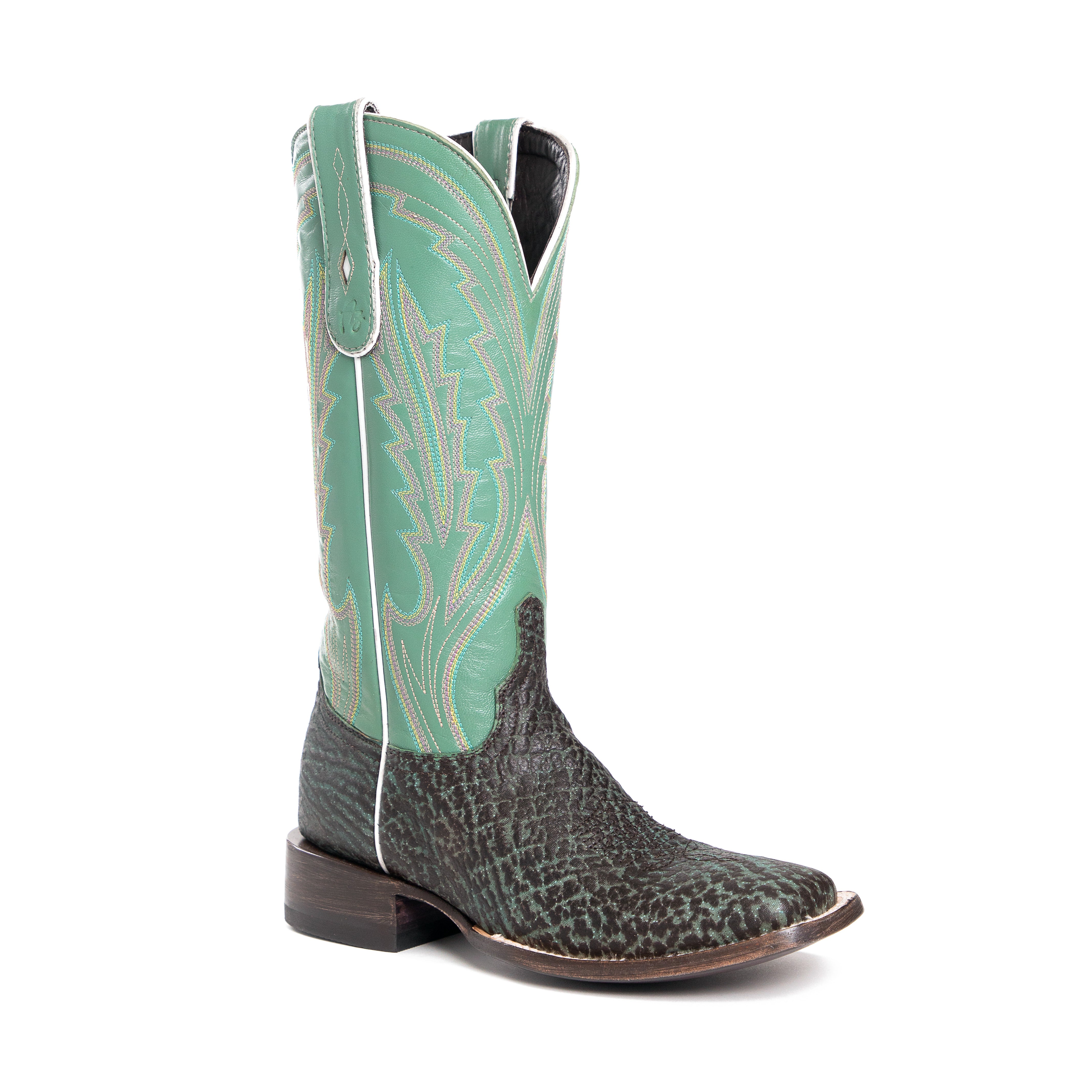 Azulado - Cheyenne Sanded Shark - Square Toe - Turquoise