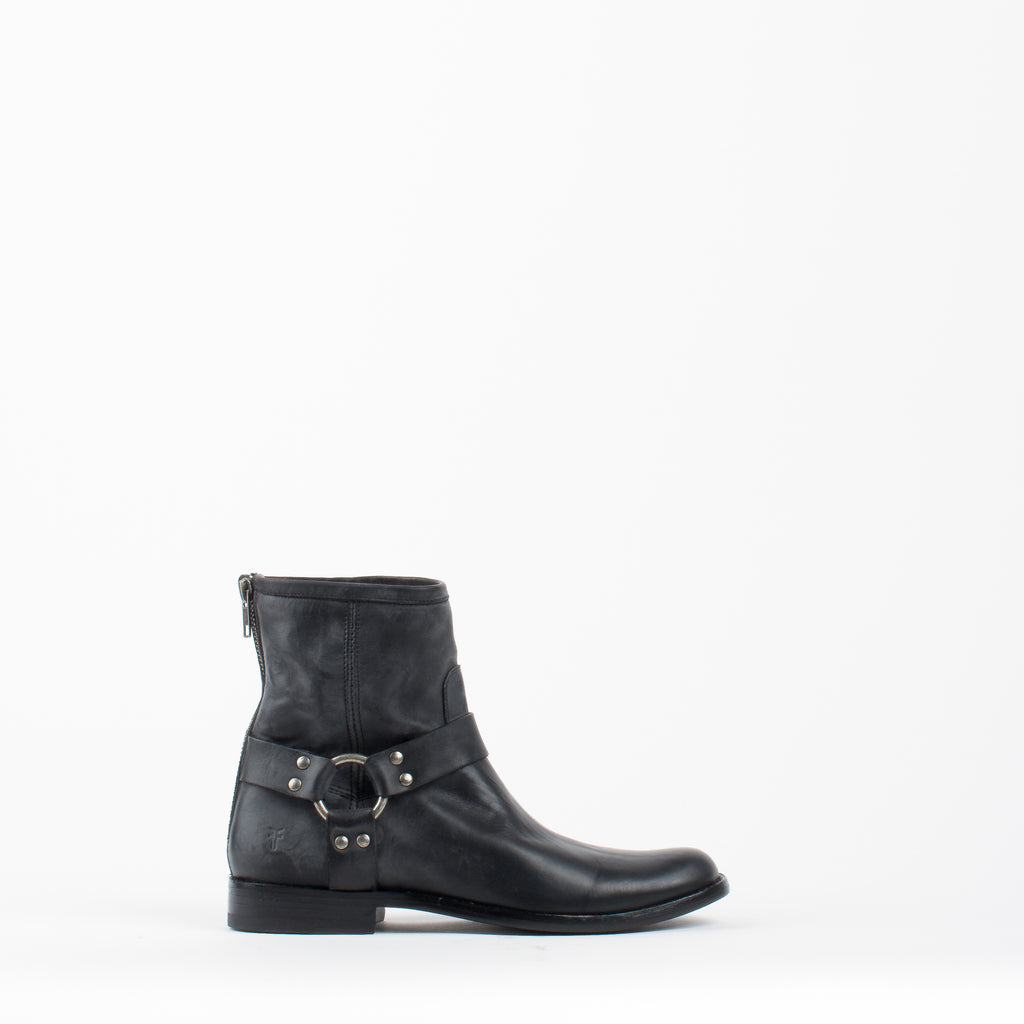 Women s Frye Phillip Harness Short Boots 76504BLK Allens Boots