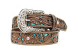M&F Straight Brown/Turquoise Belt #A1513402 view 1