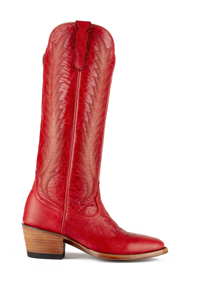 Red store brand boots