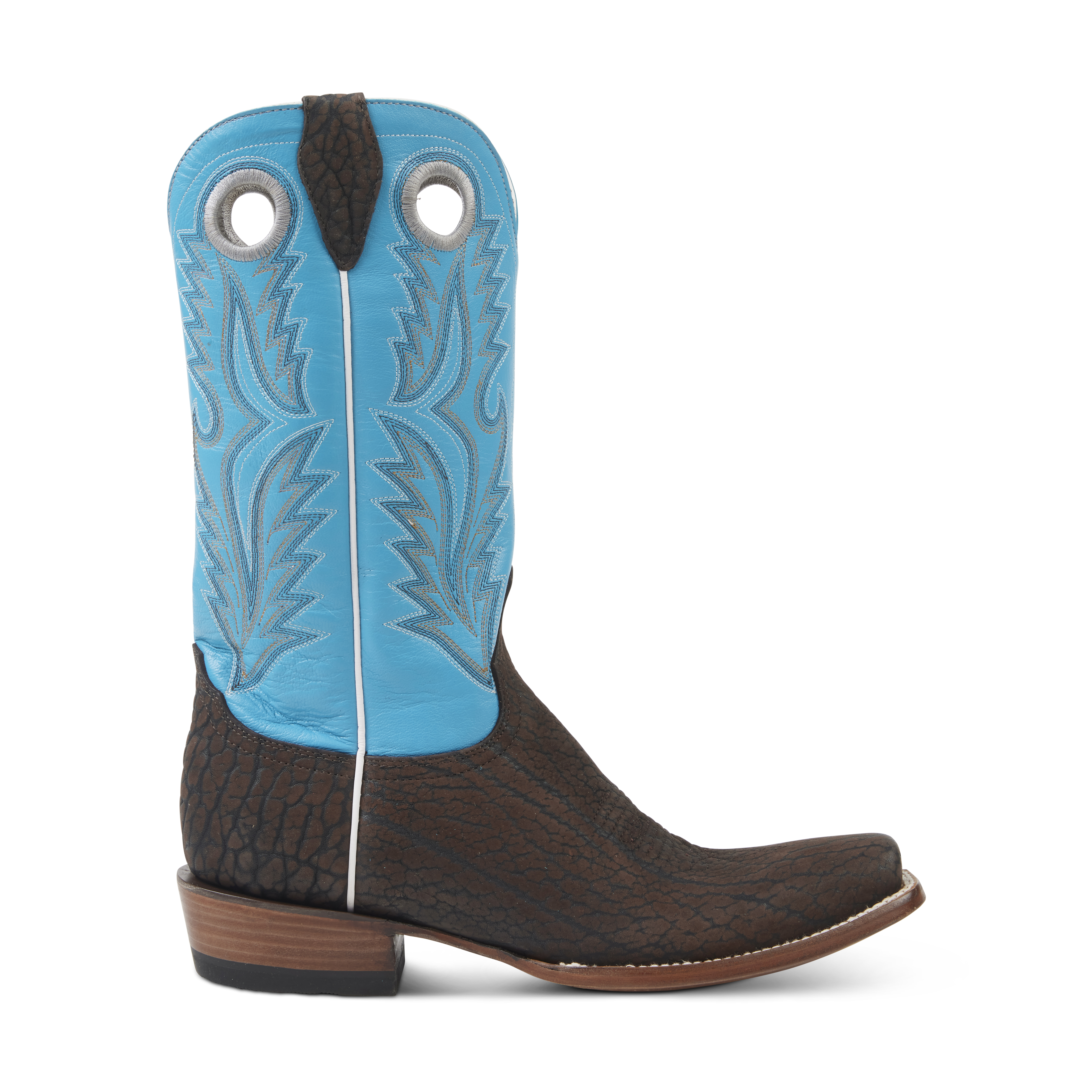 Azulado - Joaquin (Rubber Sole) - Cutter Toe - Chocolate & Blue