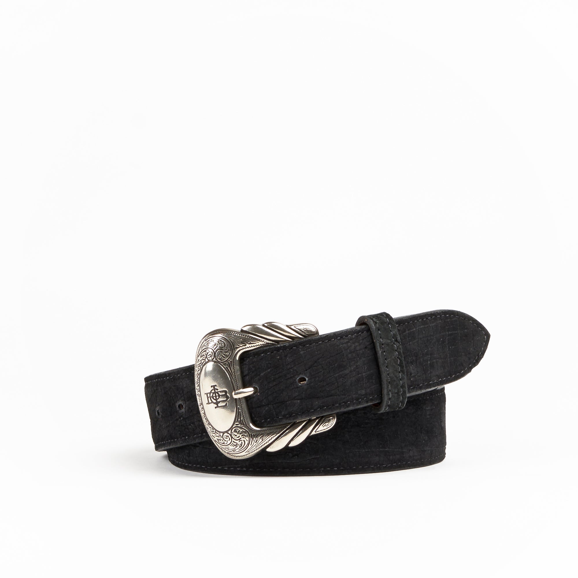 Allens Boots Exclusive Straight Black Hippo Belt #5HH-A