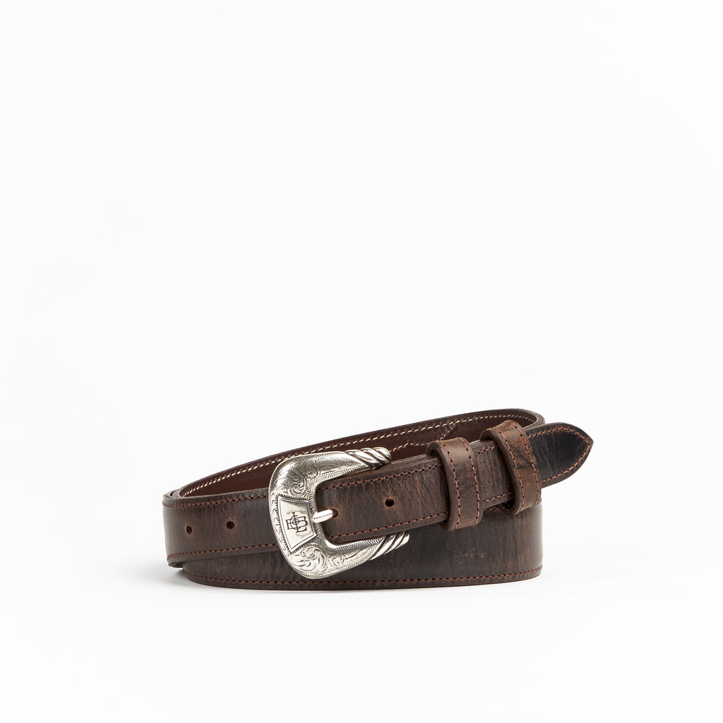Allens Boots Exclusive Taper Chocolate Mad Dog Goat Belt #2GG-MC view 1