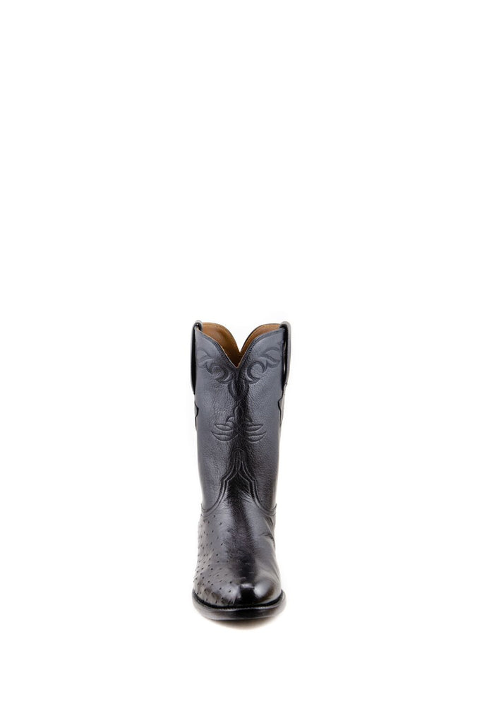 Lucchese Classics - Smooth Ostrich - Roper - Black view 4