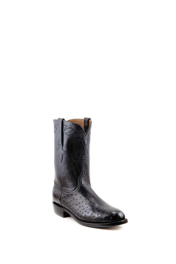 Lucchese Classics - Smooth Ostrich - Roper - Black view 1