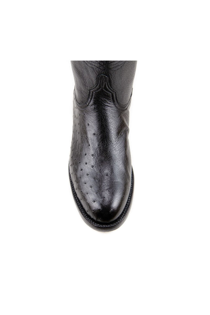 Lucchese Classics - Smooth Ostrich - Roper - Black view 6
