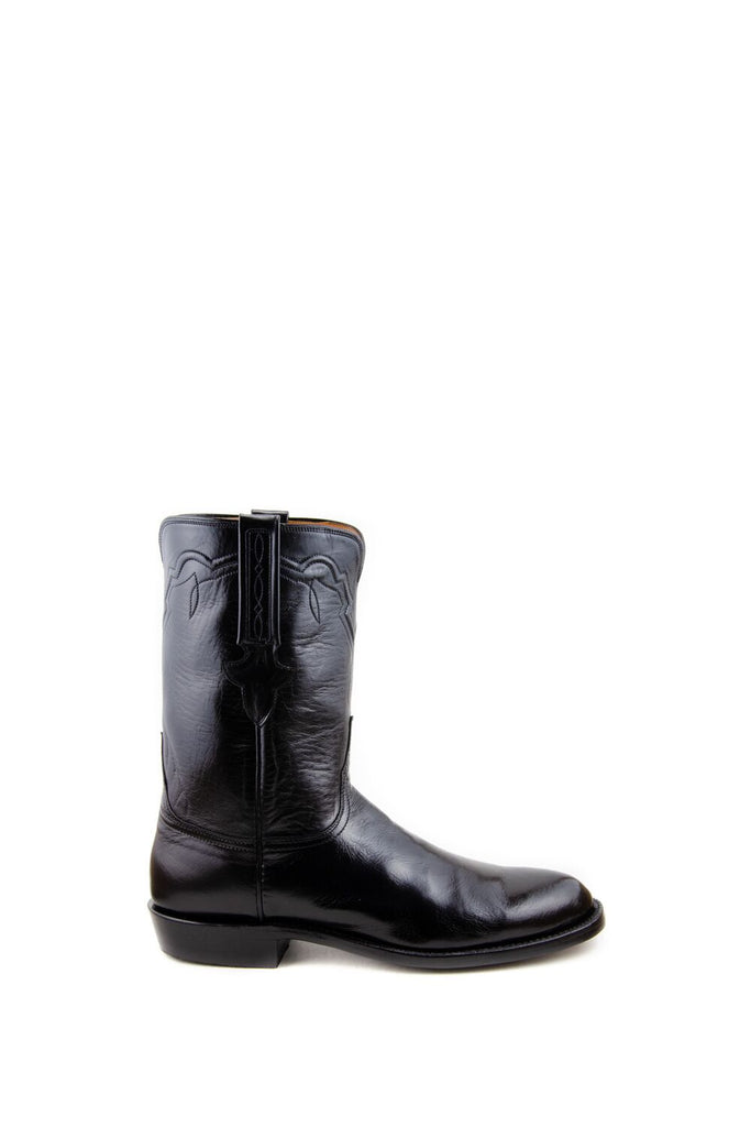 Lucchese Classic - Buffalo Calf - Roper - Black view 3