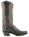 Women's Lucchese Pin Ostrich Boots Black Burn #N4063-7/4 view 5