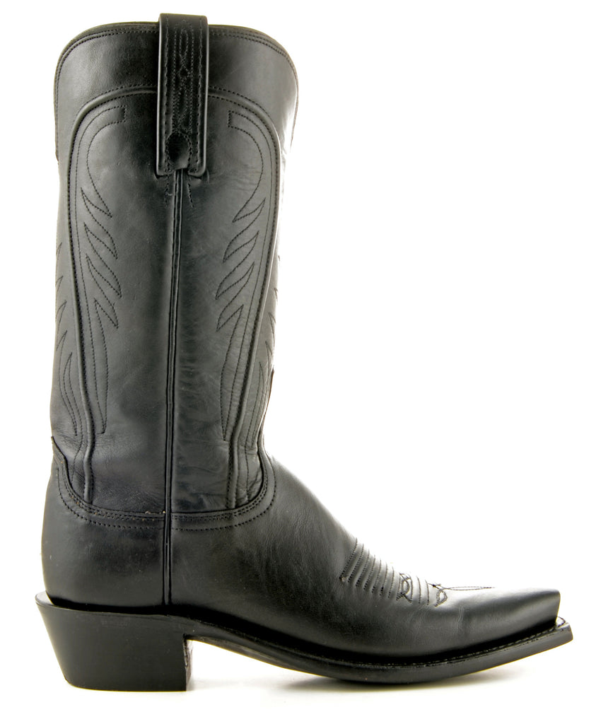 Women's Lucchese Ranch Hand Boots Black Burn #N4605 view 4